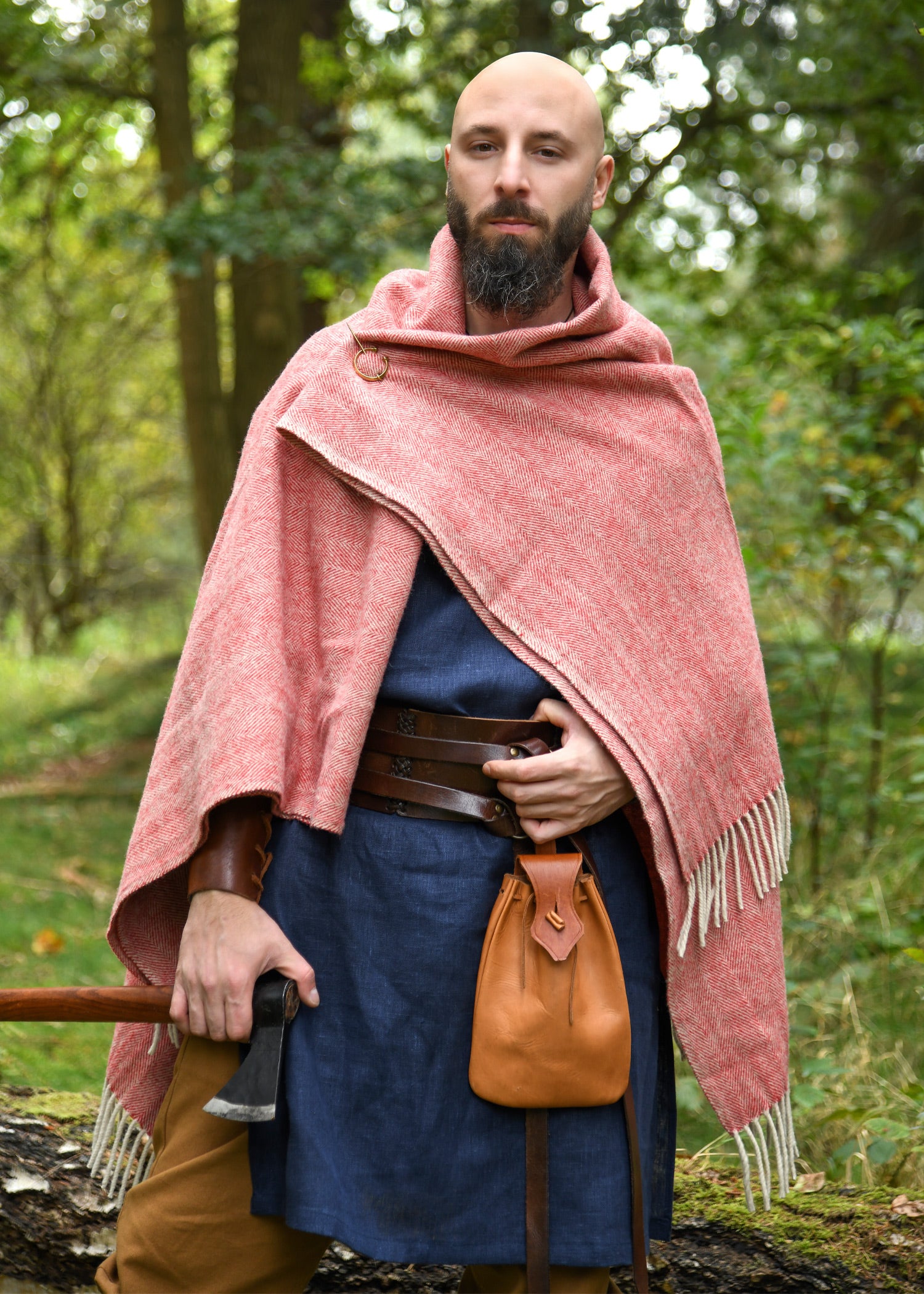 Imagen única de: Abrigo, Manta Y Bufanda De Lana Rectangular En Espiga