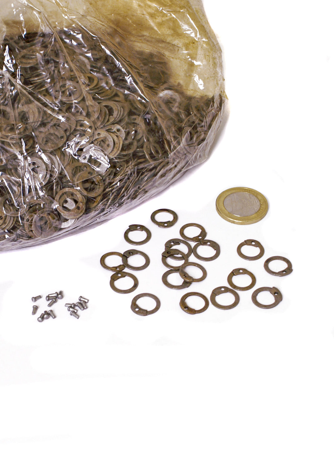 Imagen única de: Paquete De 1 Kg De Platos Sueltos Para Remachar, Diámetro Interno 8 Mm, Sin Tratar