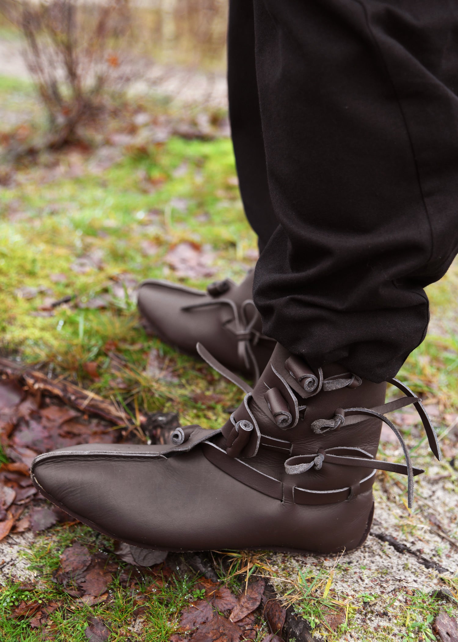 Imagen única de: Medias Botas Vikingas, Marrón Oscuro