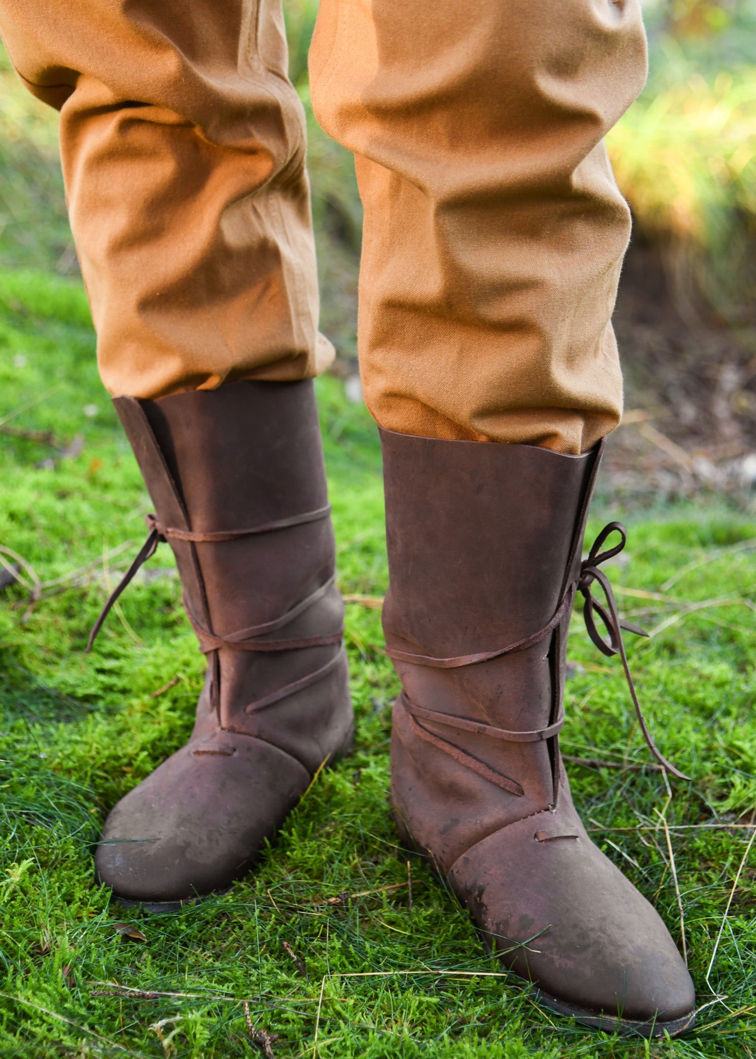 Imagen única de: Botas Vikingas Con Cordones, Marrón