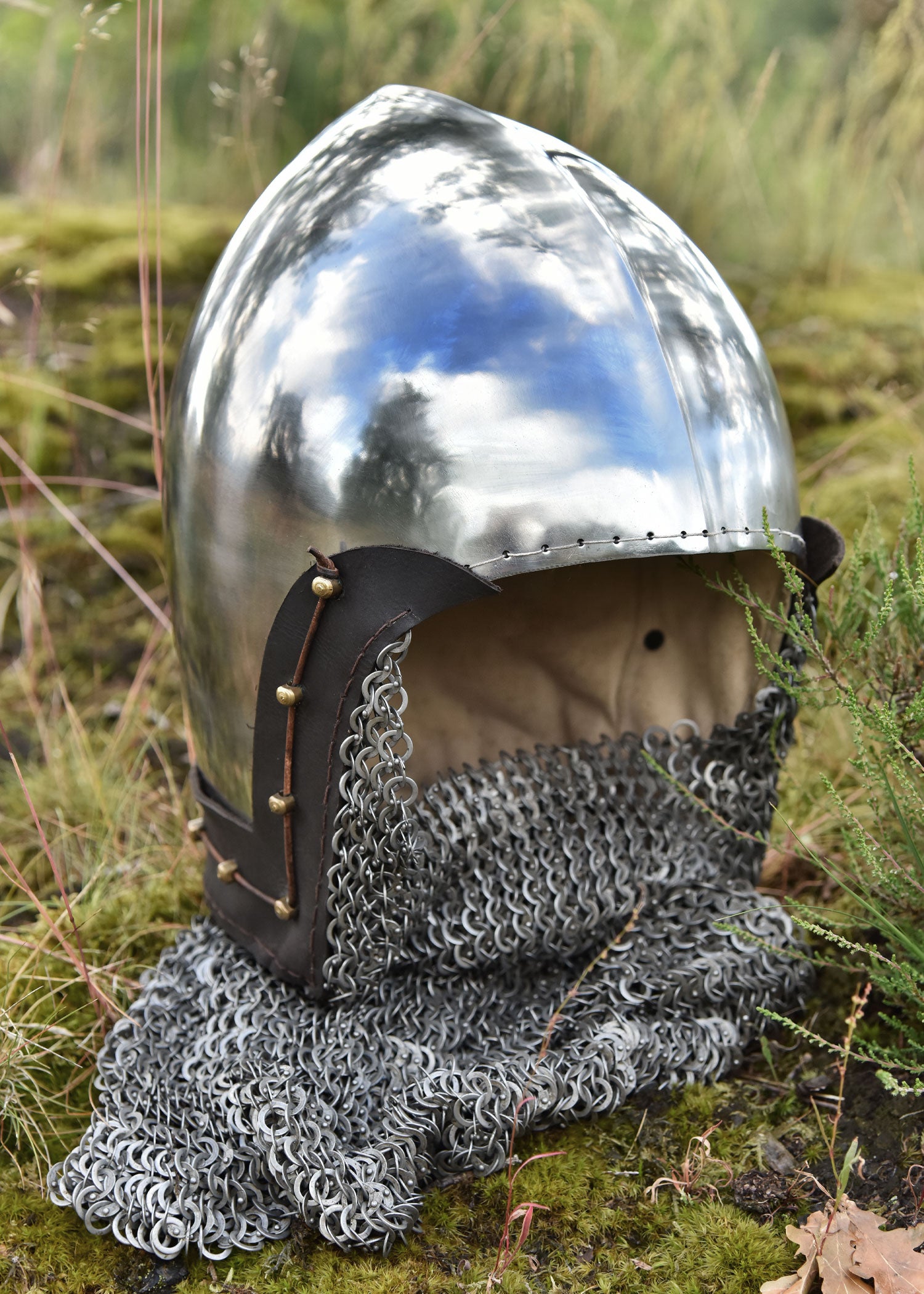 Imagen única de: Tapa De Lavabo Con Soporte De Cadena De Anillos Planos Remachados, Acero De 2 Mm