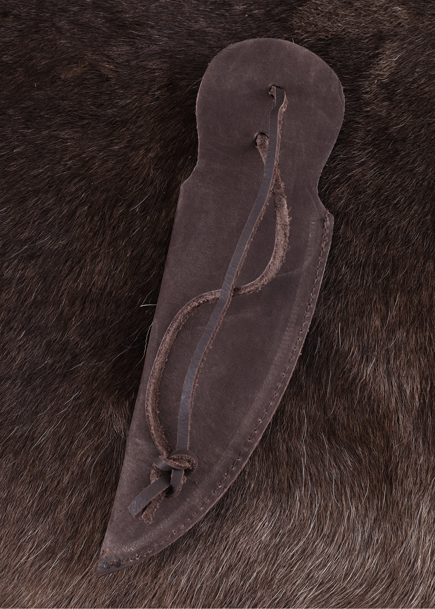 Imagen única de: Cuchillo Medieval Temprano Con Funda De Cuero.