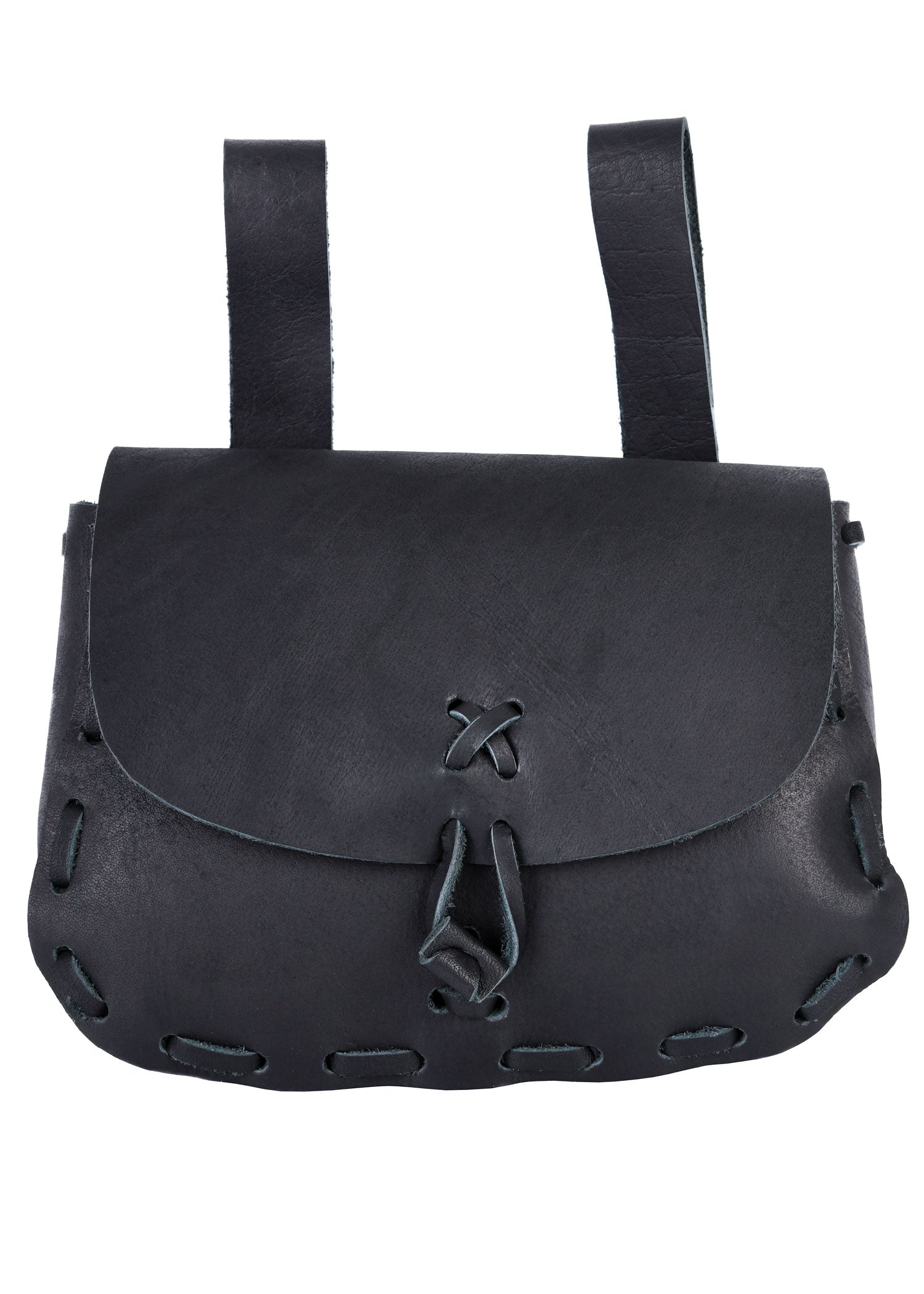 Imagen única de: Bolso Medieval De Cuero, Negro