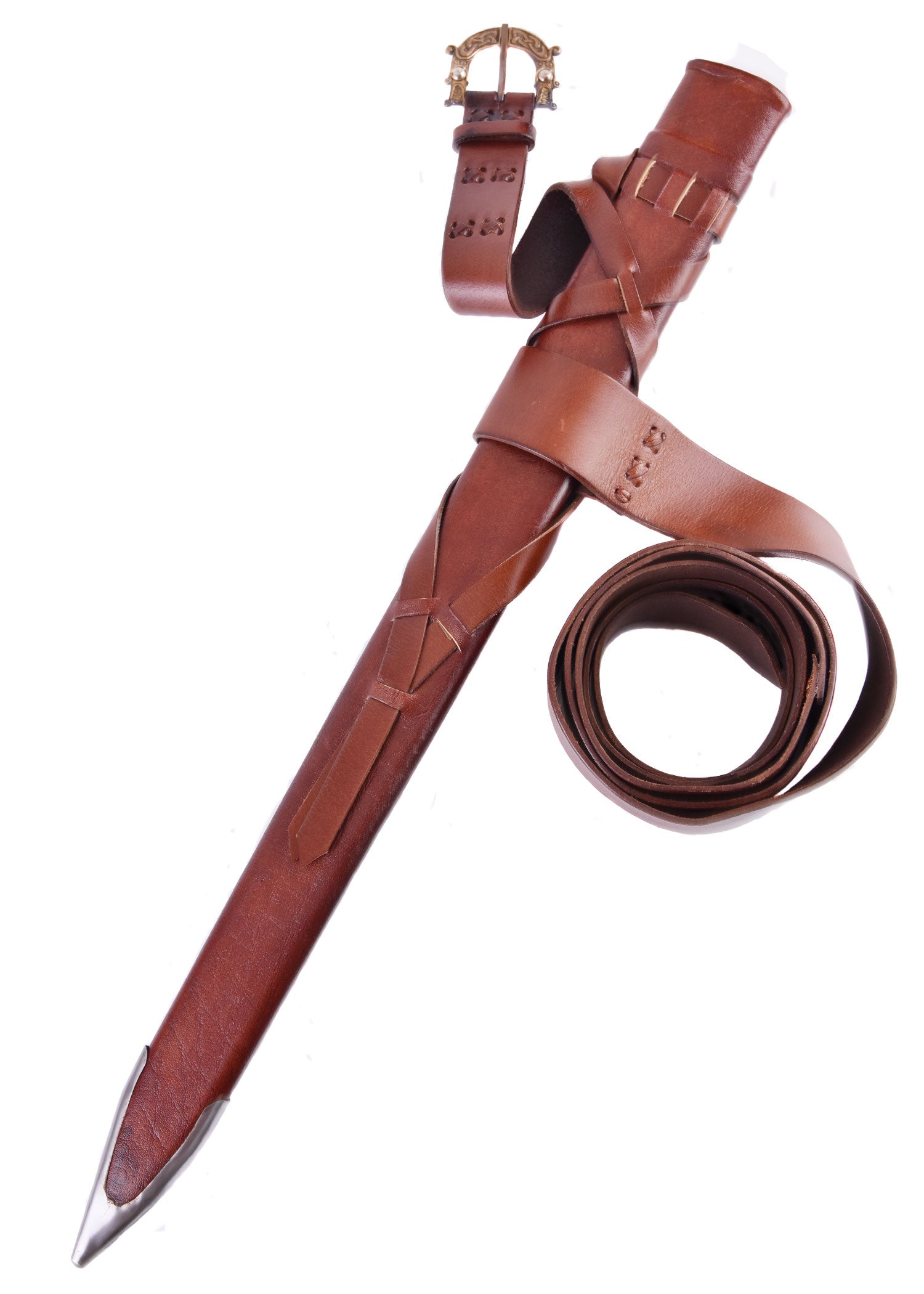 Imagen única de: Funda Con Cinturón Y Hebilla De Bronce Para Espada Vikinga, Varias Longitudes