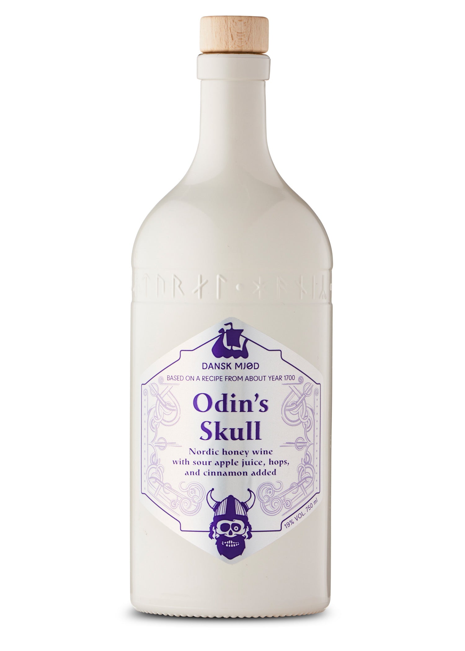 Imagen única de: Calavera De Odín, Hidromiel, 19% Vol., Botella 0,75L - Dansk Mjød