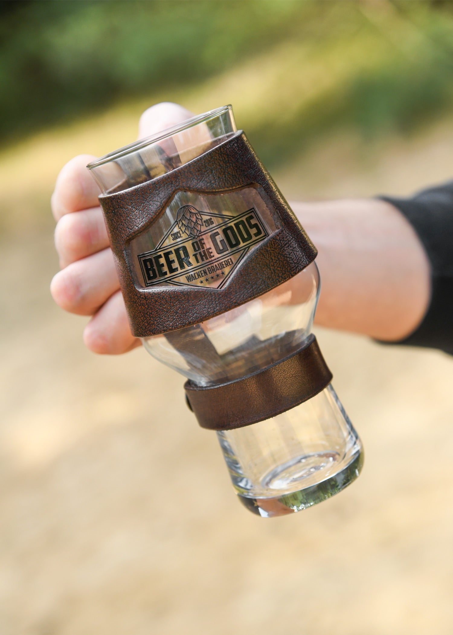 Imagen única de: Portavasos De Cerveza, Puño De Cuero, Marrón - Wacken Brewery