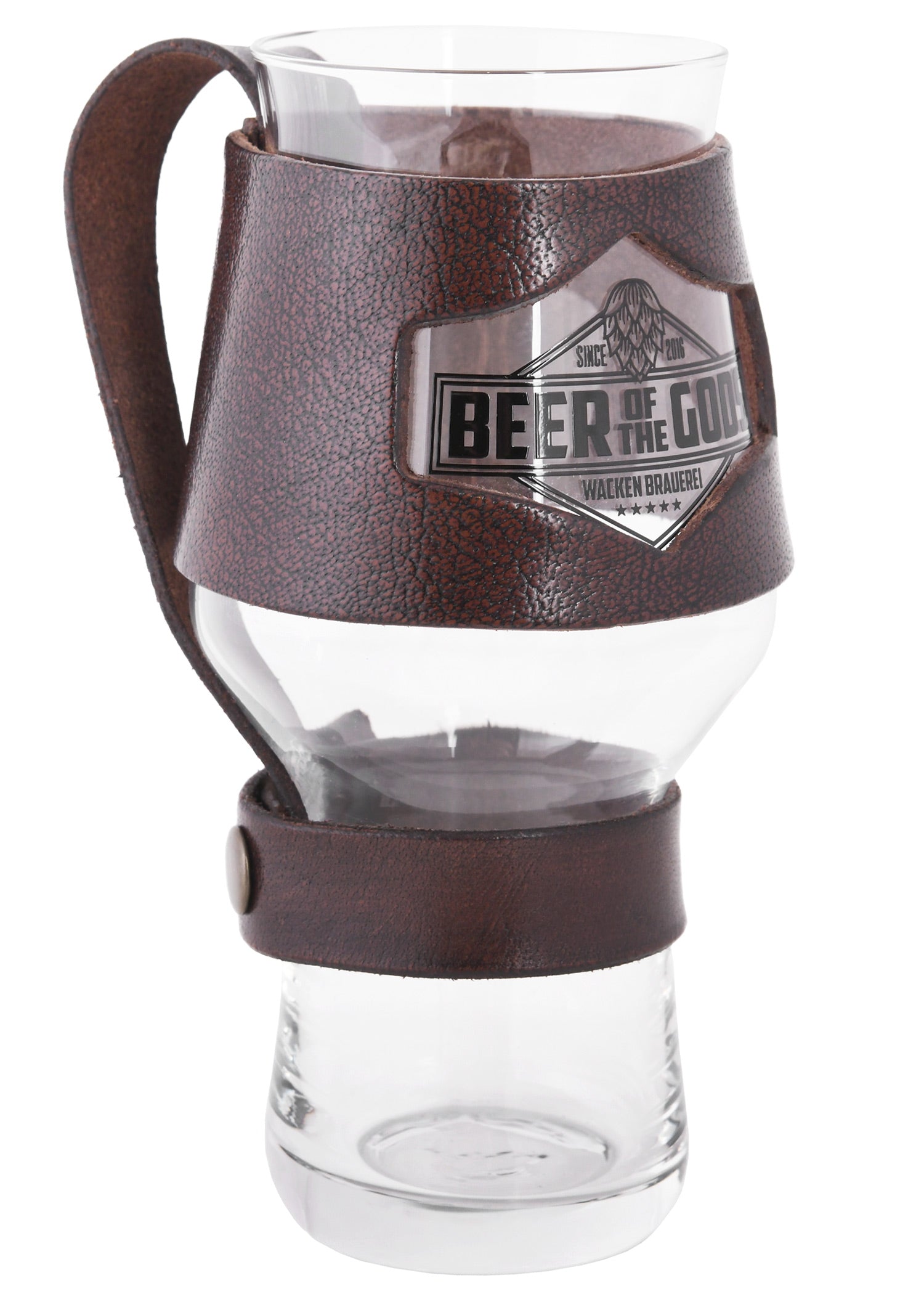 Imagen única de: Portavasos De Cerveza, Puño De Cuero, Marrón - Wacken Brewery