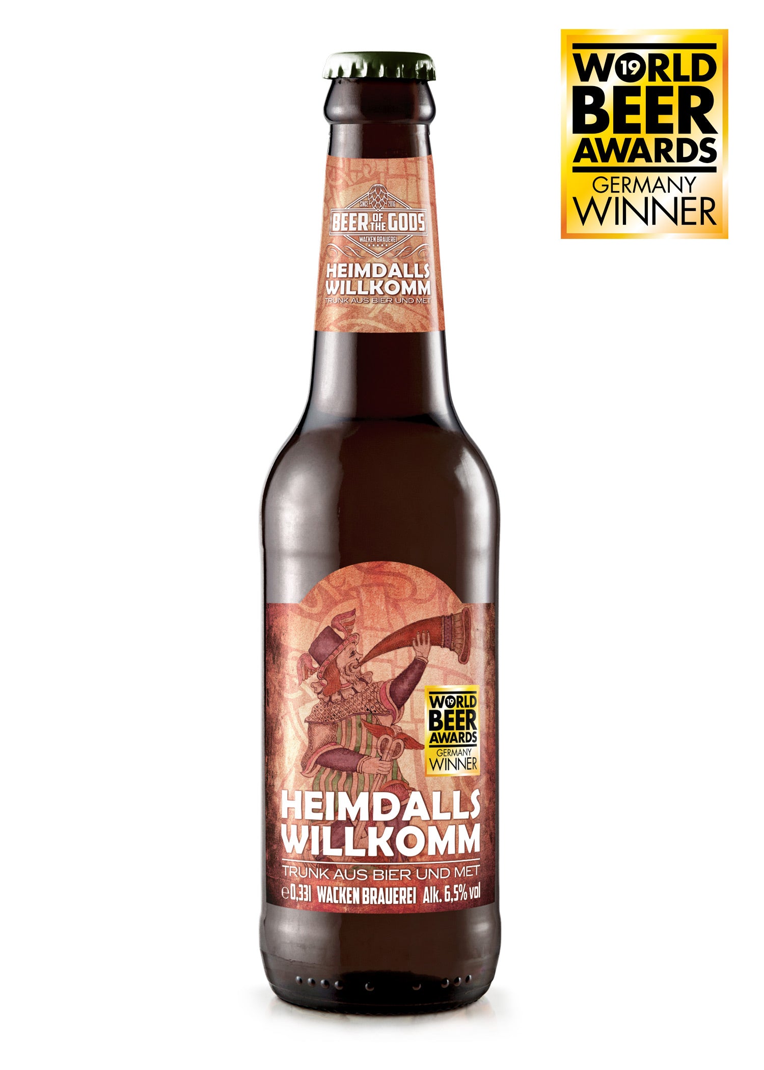 Imagen única de: Heimdalls Welcome - Bebida Mixta De Cerveza Y Hidromiel, Botella De 0,33 L - Wacken Brewery