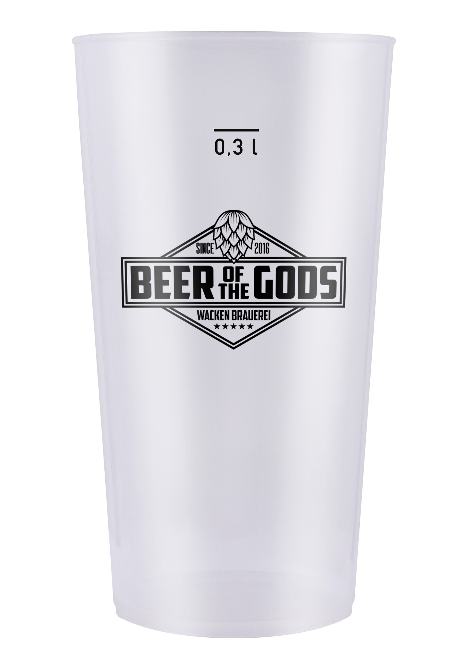 Imagen única de: Un Panteón De Gusto - Vaso De Plástico, 300 Ml Calibrado - Wacken Brewery