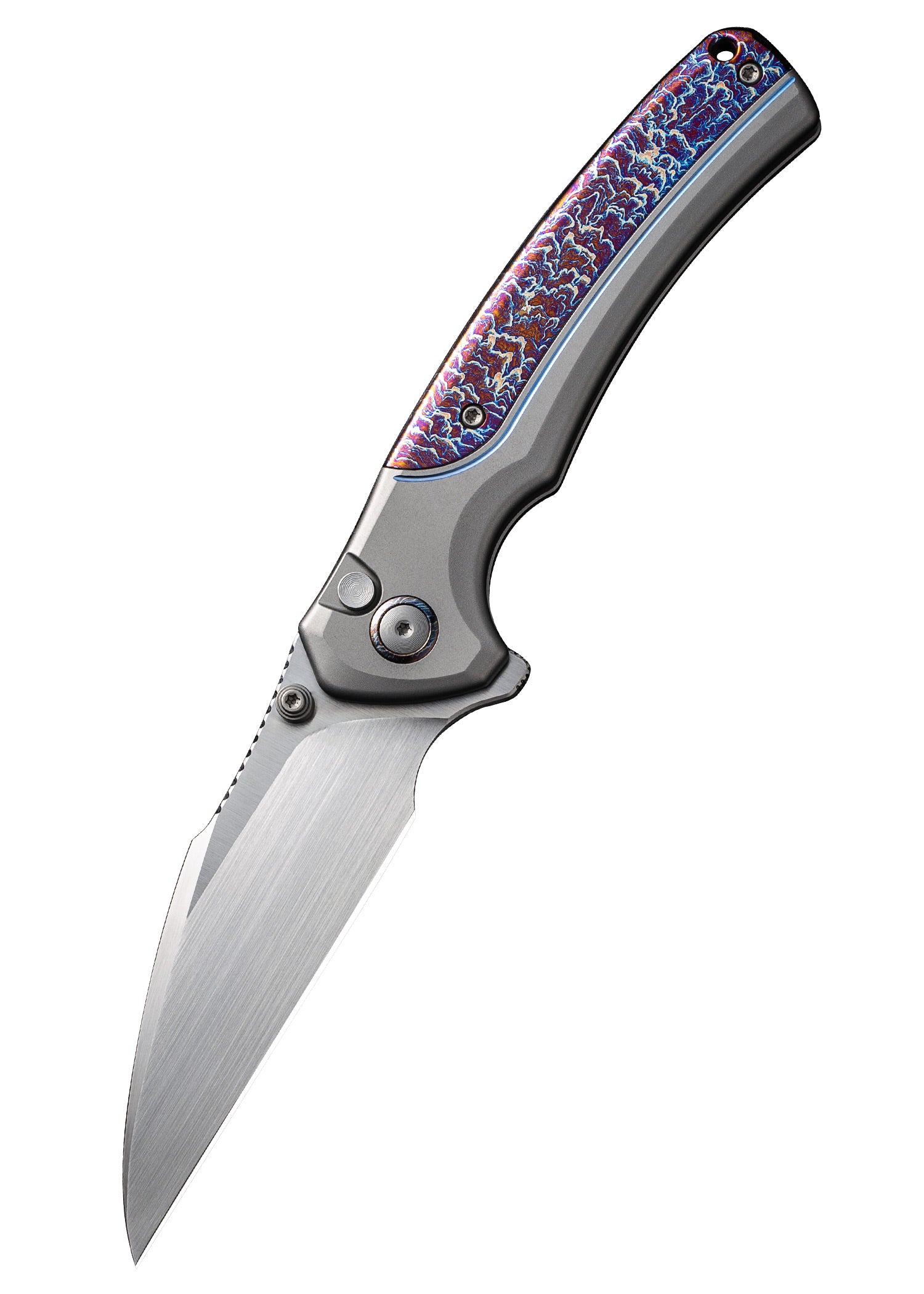 Imagen única de: We Knife Ziffius Ltd Gris Titanio Flameado, Navaja De Bolsillo