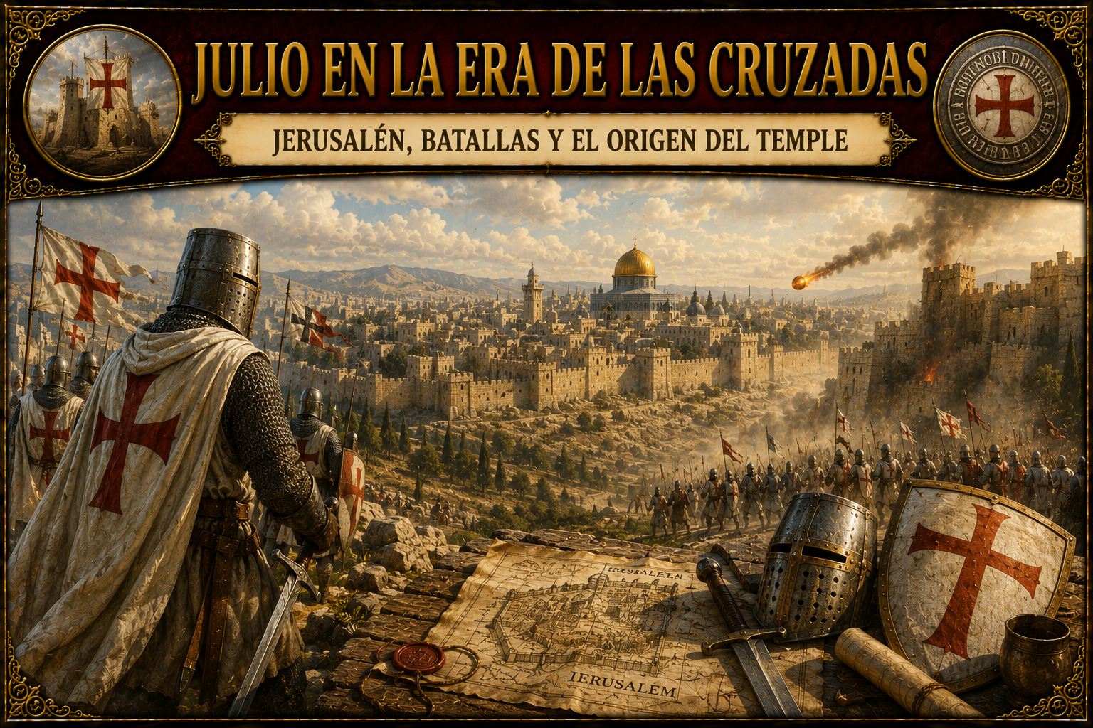 Julio en la era de las Cruzadas: Jerusalén, batallas y el origen del Temple