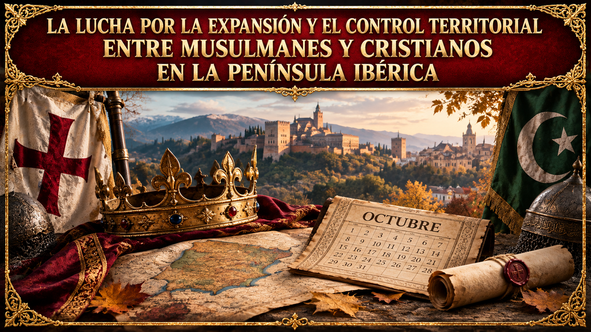 Calendario de octubre, corona y otras referencias al artículo con el título en la parte superior