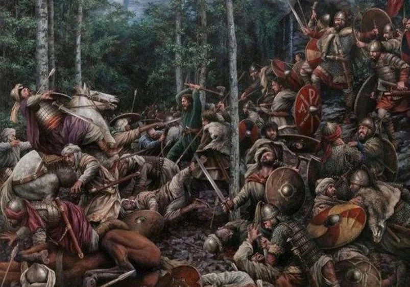 Cuadro de la Batalla de Covadonga, La Primera Victoria