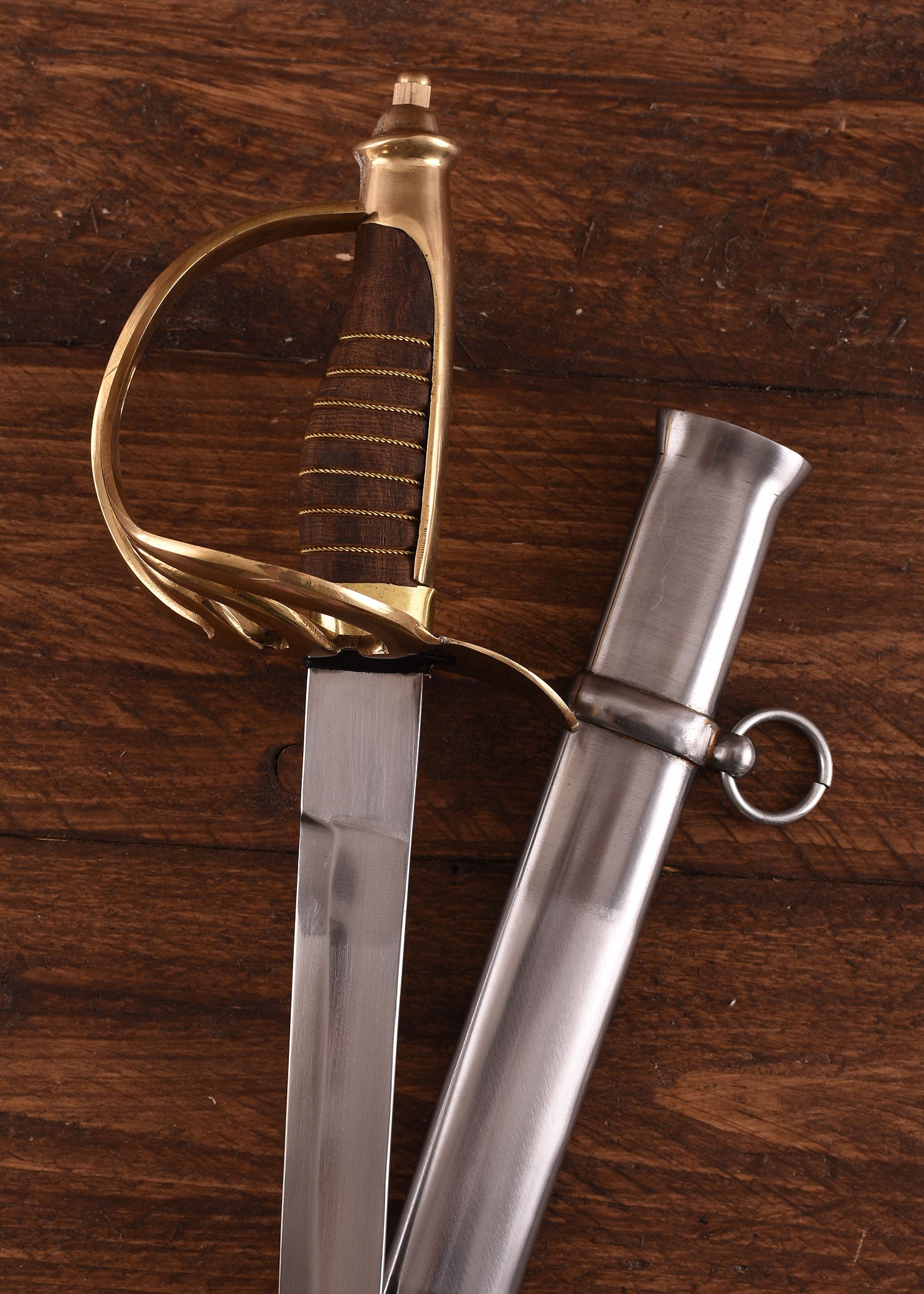 Imagen única de: Sable De Caballería Estadounidense, Mango Marrón.