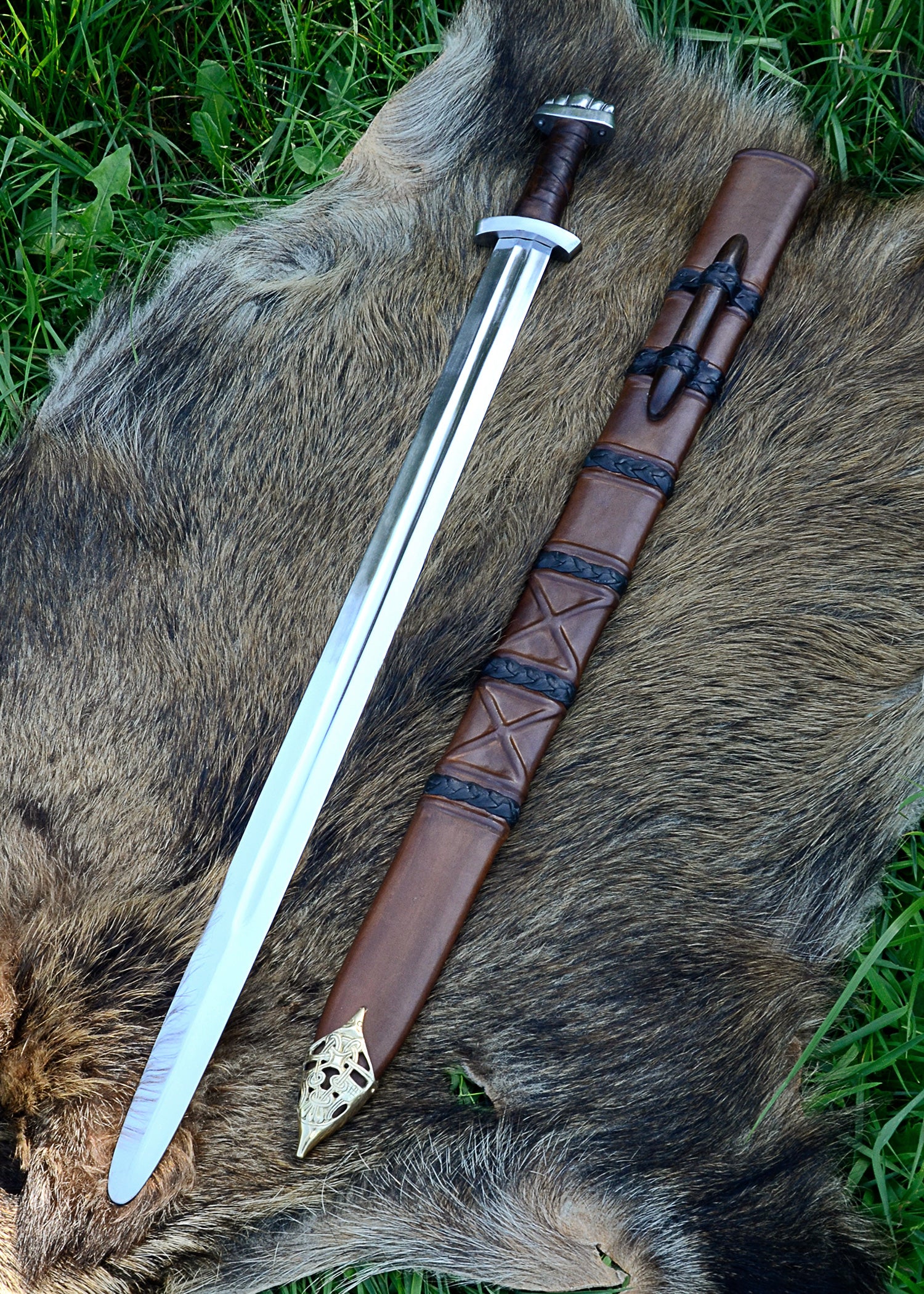 Imagen única de: Espada Vikinga Con Vaina, Siglo X, Espada De Combate Categoría-B