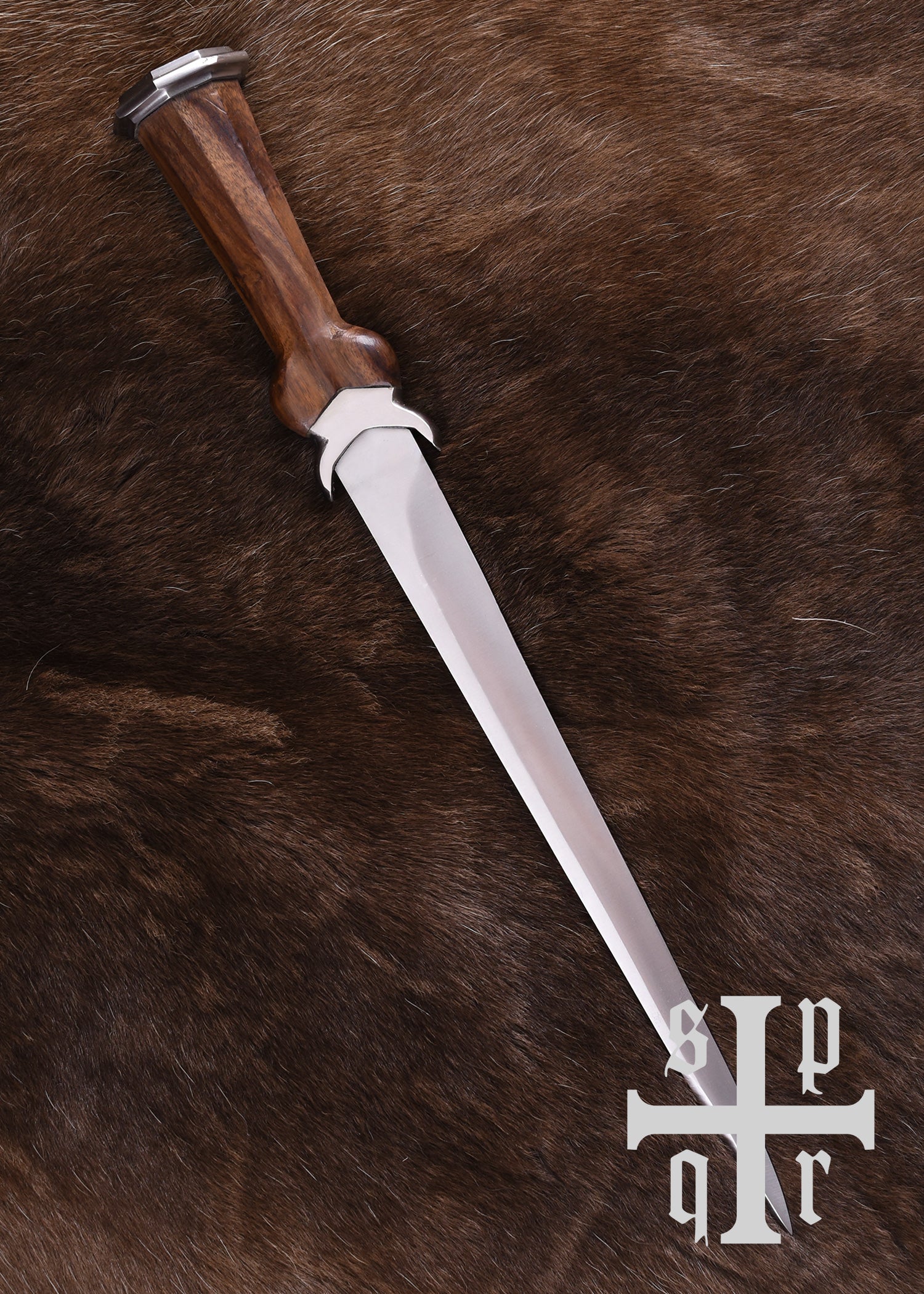 Imagen única de: Daga Renal Alemana Con Funda De Cuero, Siglo Xv.