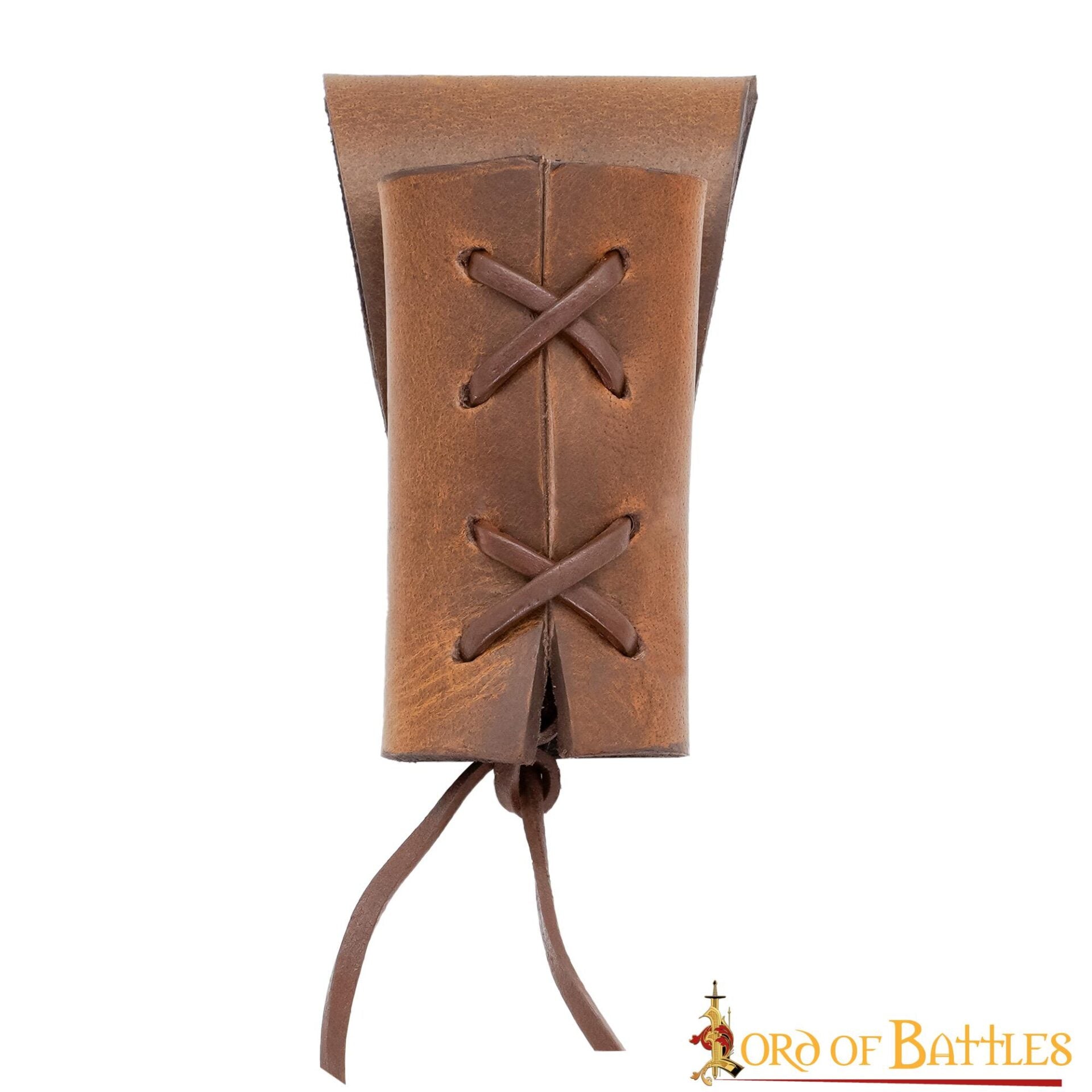 Soporte medieval de cuero ajustable para espada, hacha y daga - Marrón