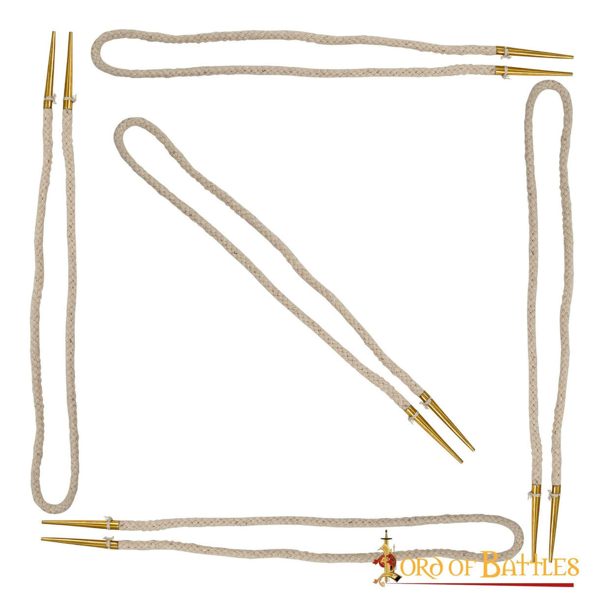 Cordones medievales de algodón con terminales de latón (set de 5) - imagen 12