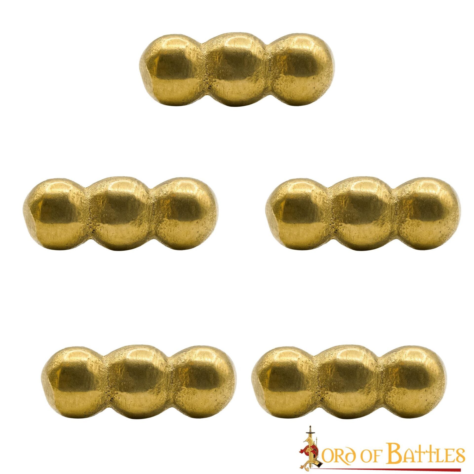 Conjunto de 5 monturas de latón macizo para cuero Ellipses - imagen 9
