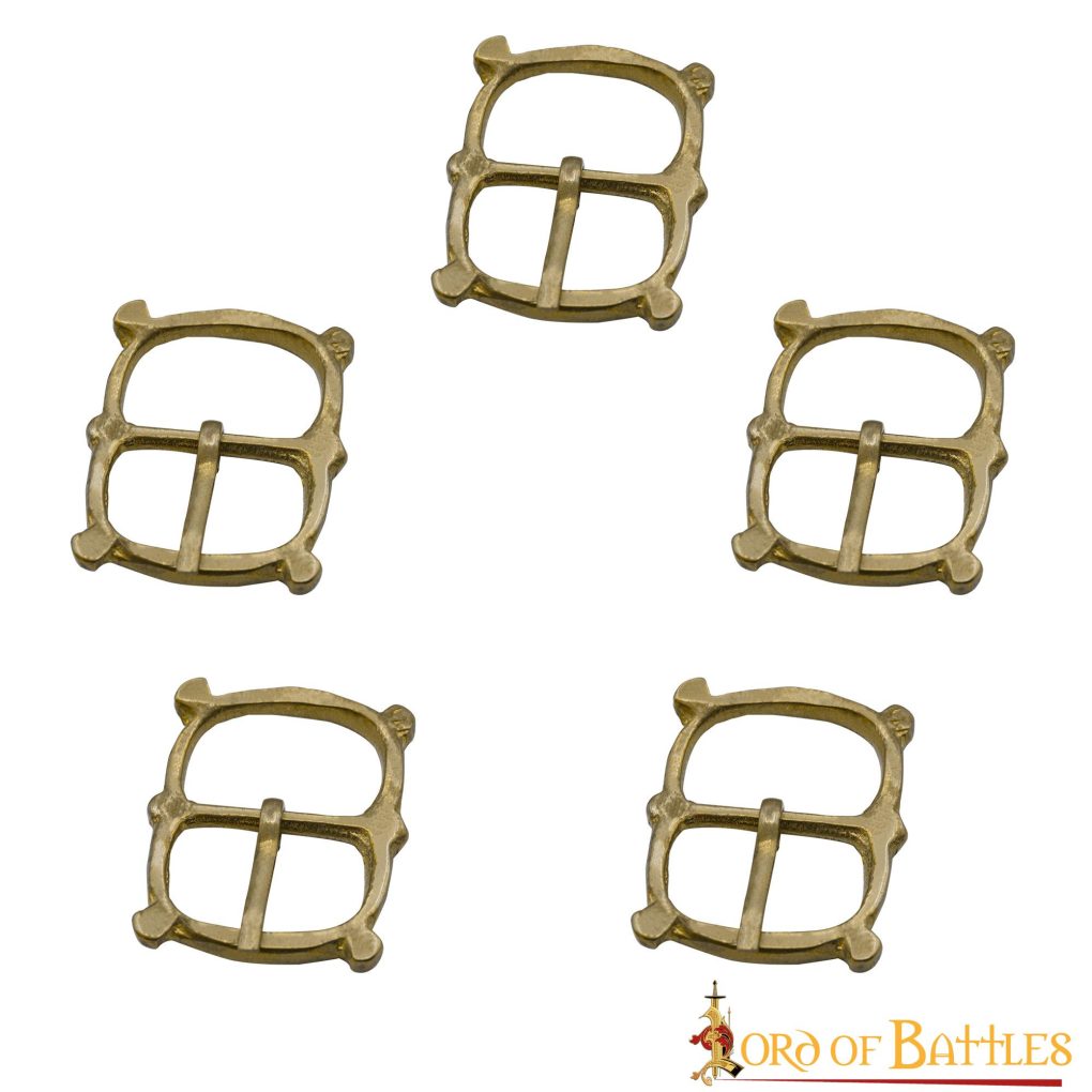 Set 5 hebillas dobles de latón para cinturón, 1,5 cm - imagen 9
