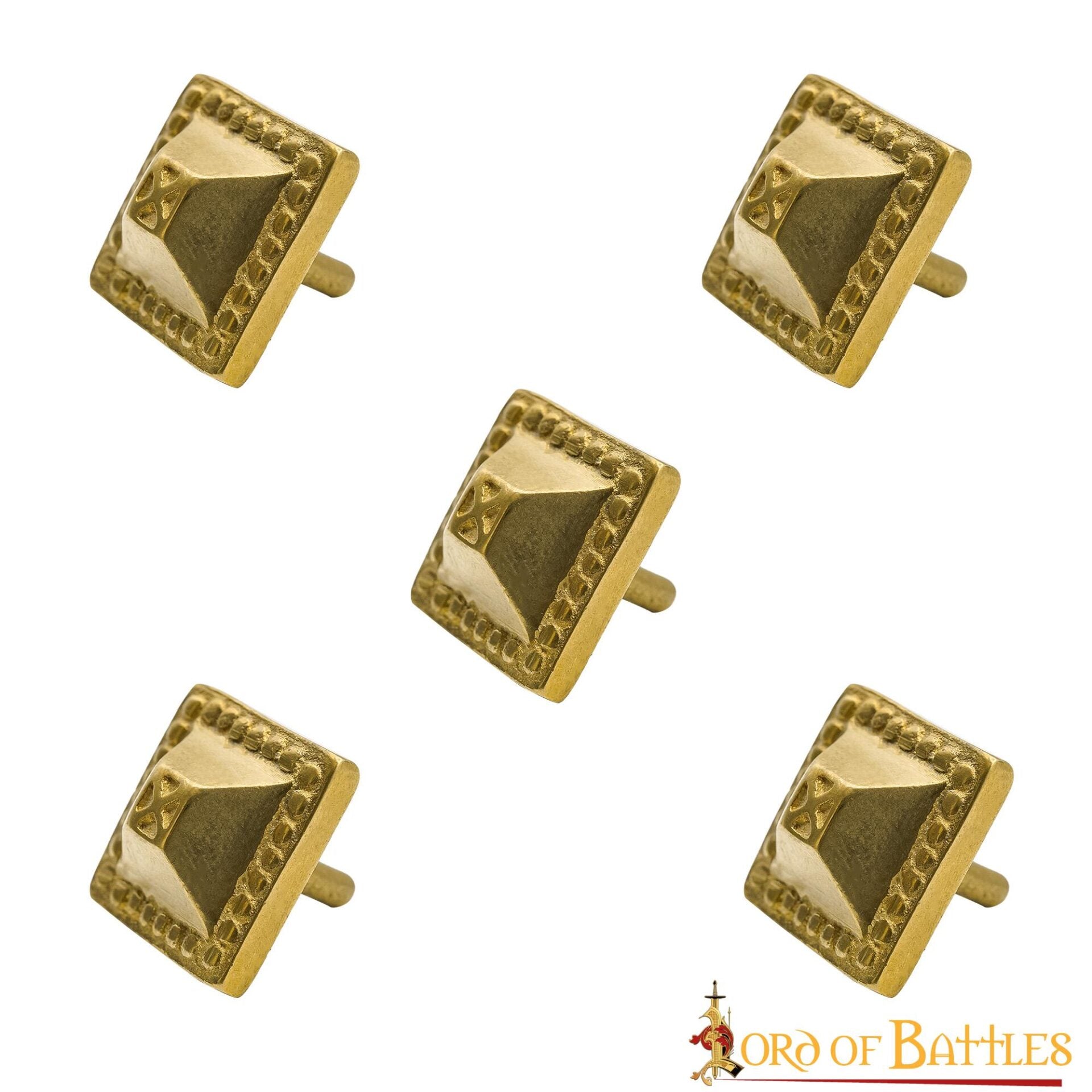 Imagen única de: Conjunto de 5 monturas de latón macizo para cuero