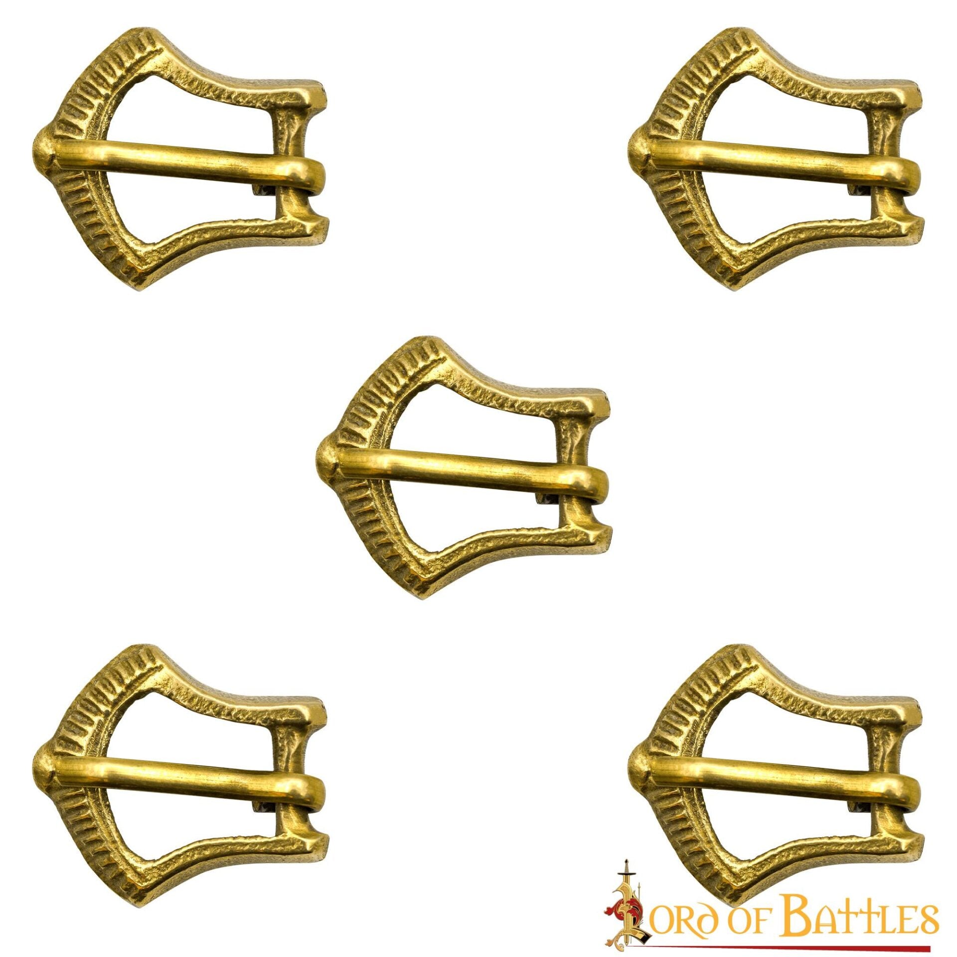 Imagen única de: Hebillas Medievales de Latón - Pack de 5 para Cinturón