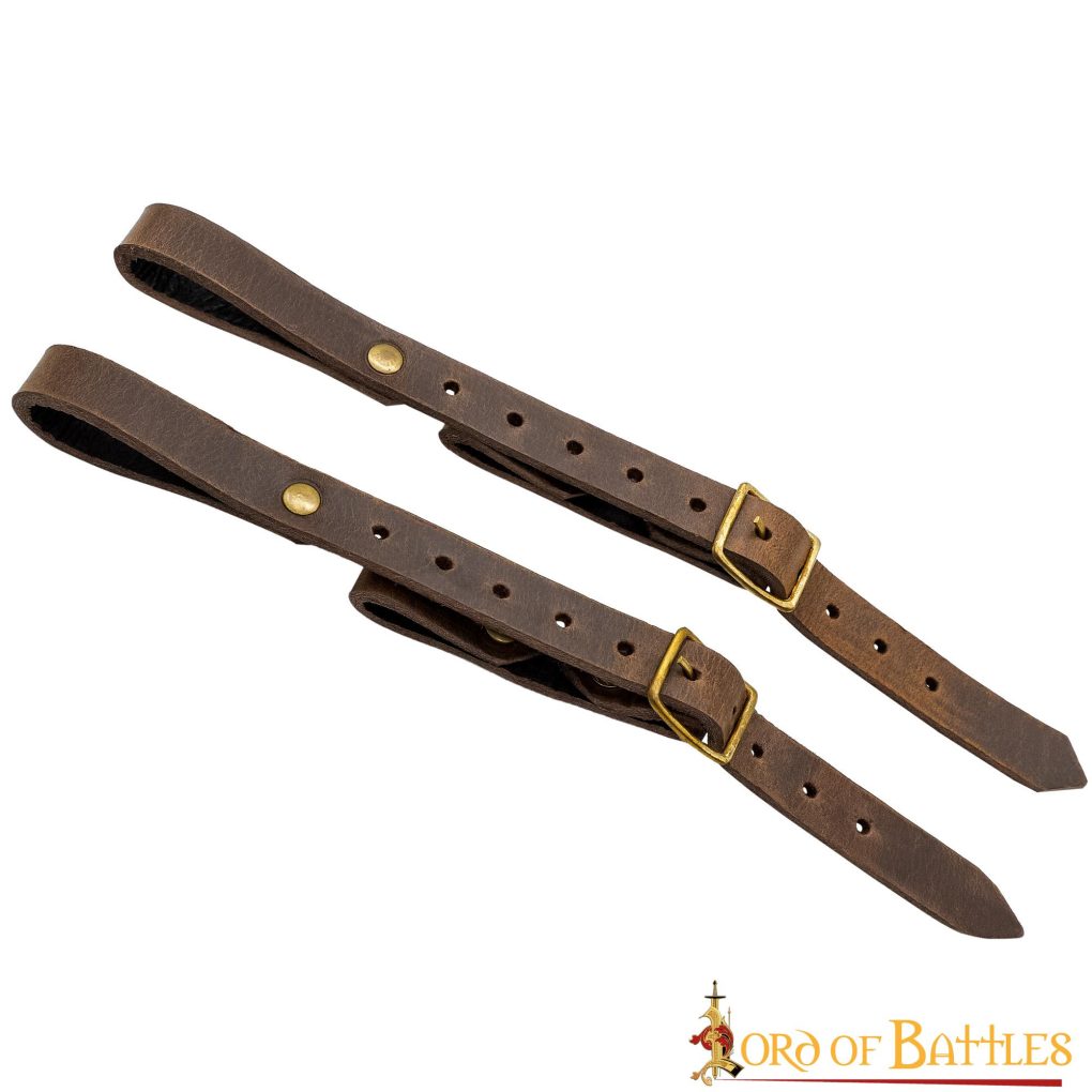 Colgador de espada medieval en cuero, doble correa ajustable - imagen 19
