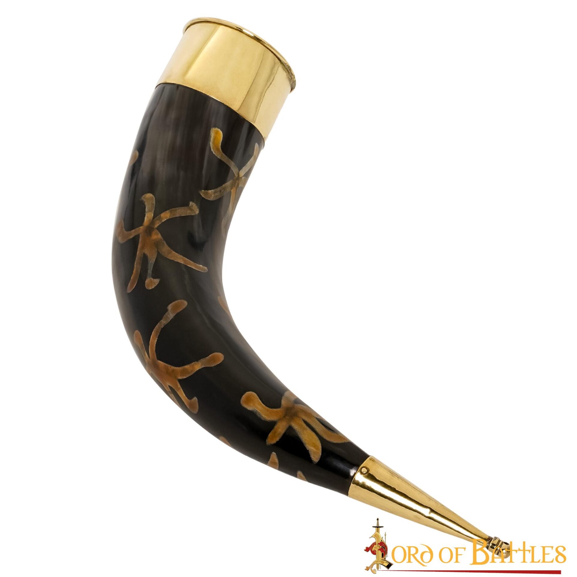 Cuerno de beber medieval 300–400 ml, cuerno bovino artesanal - imagen 2
