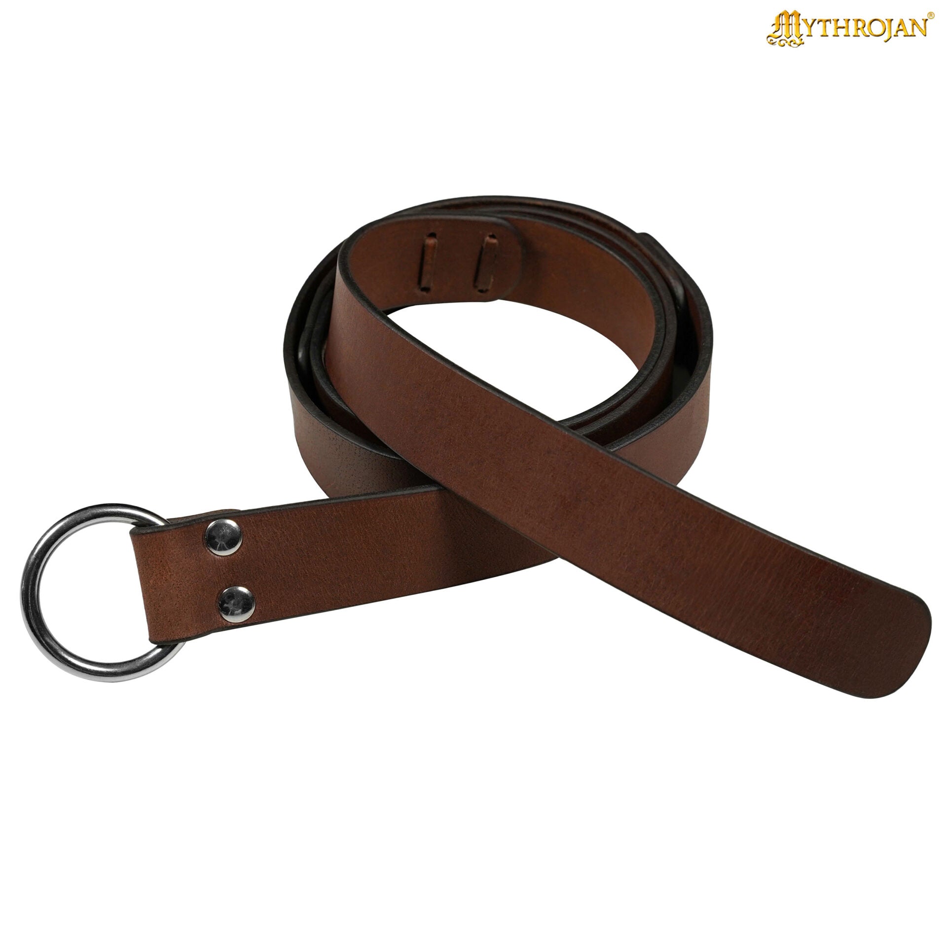 Imagen única de: Cinturón medieval de cuero con O-ring Mythrojan
