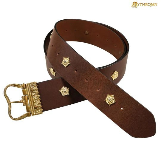 Cinturón burgundiano Mythrojan para dama noble - Marrón - 40 inches