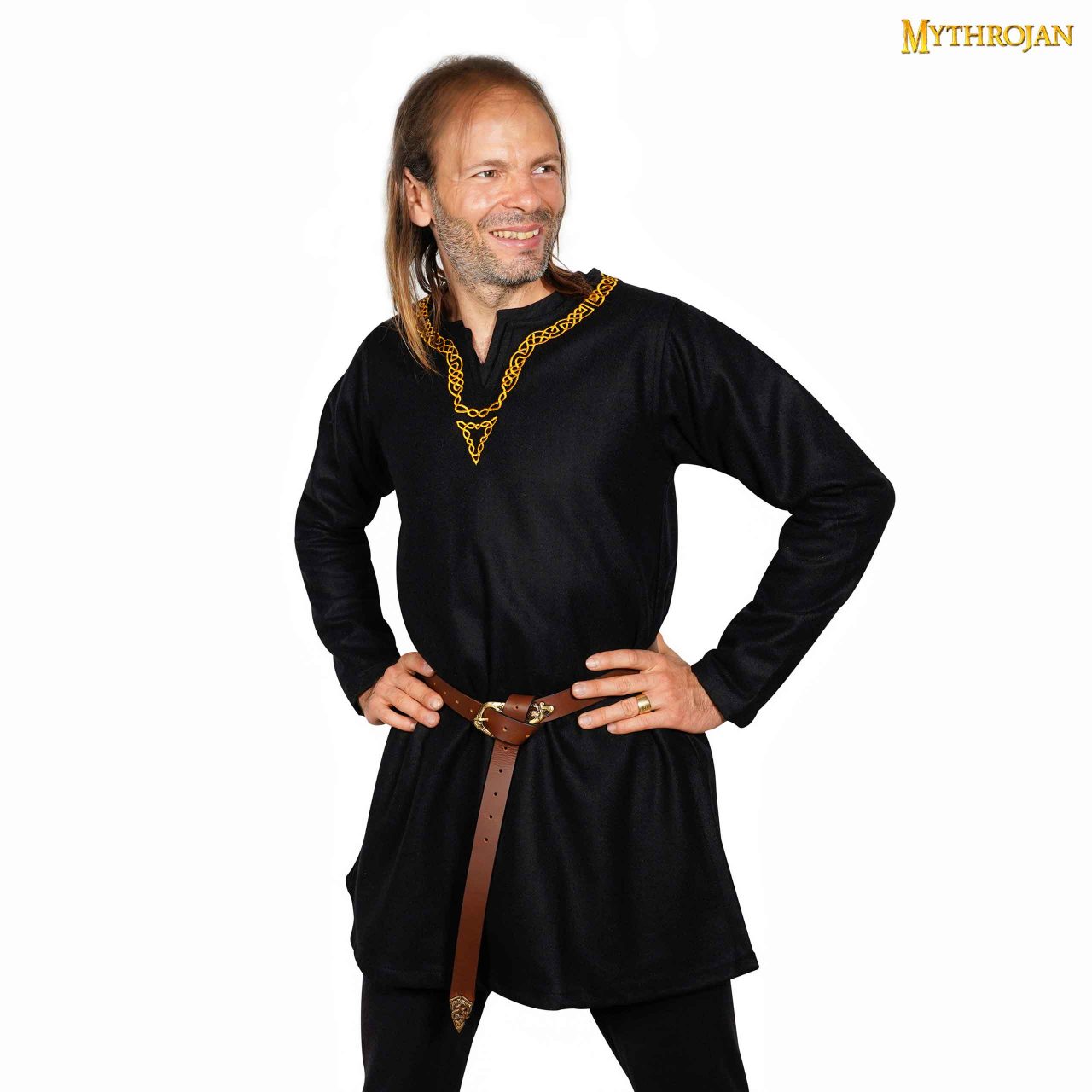 Túnica medieval de lana con bordado - imagen 19