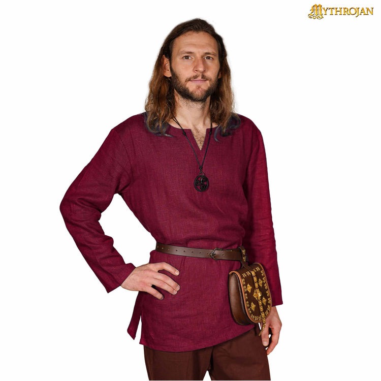 Túnica vikinga Sigrid de lino — corta para LARP y recreación - imagen 7