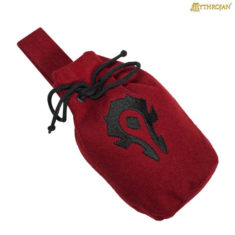 Bolsa de lana «For the Horde» con cordón — granate, 8" × 6.5" - imagen 11