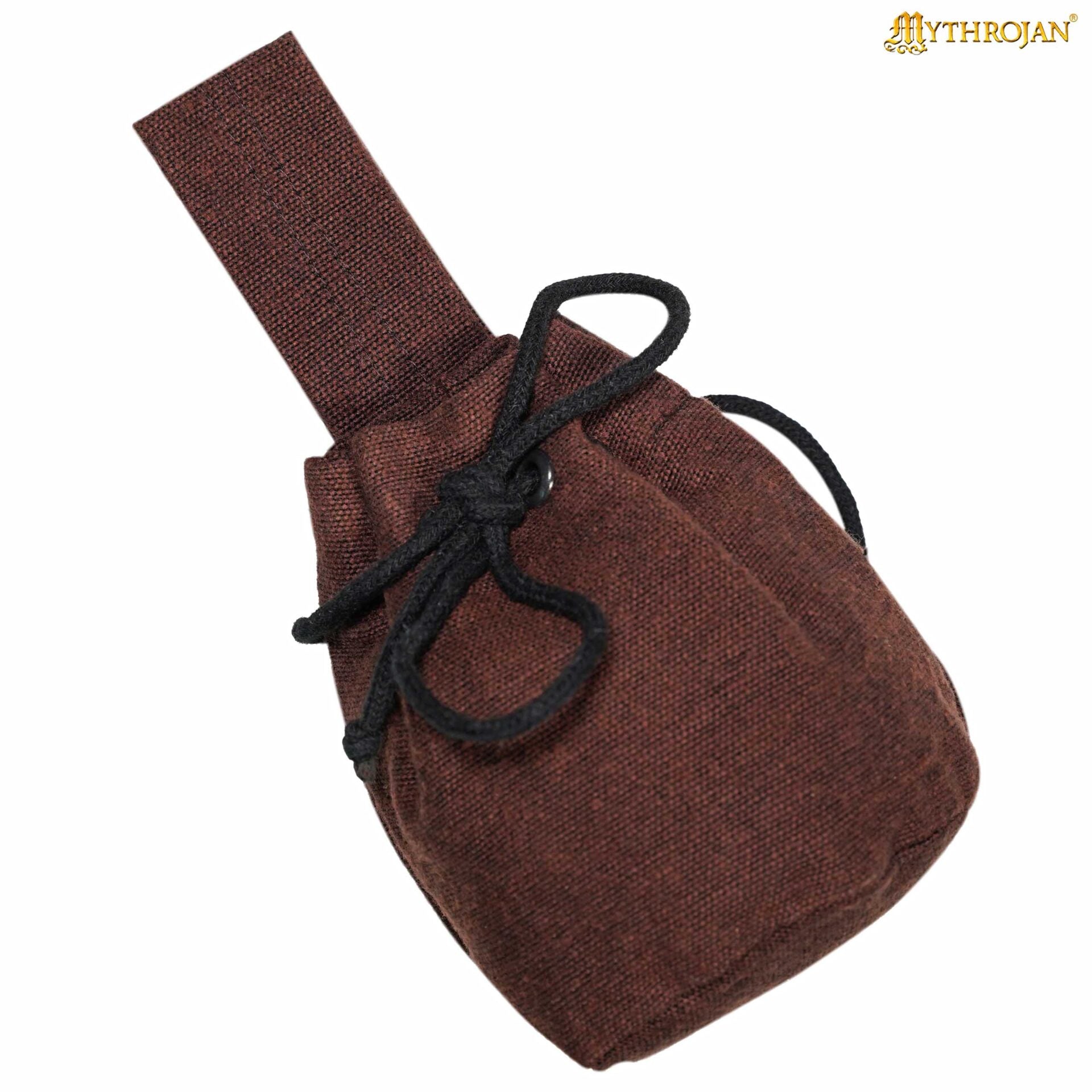 Bolsa de cinturón medieval en lona de algodón con cordón - imagen 7