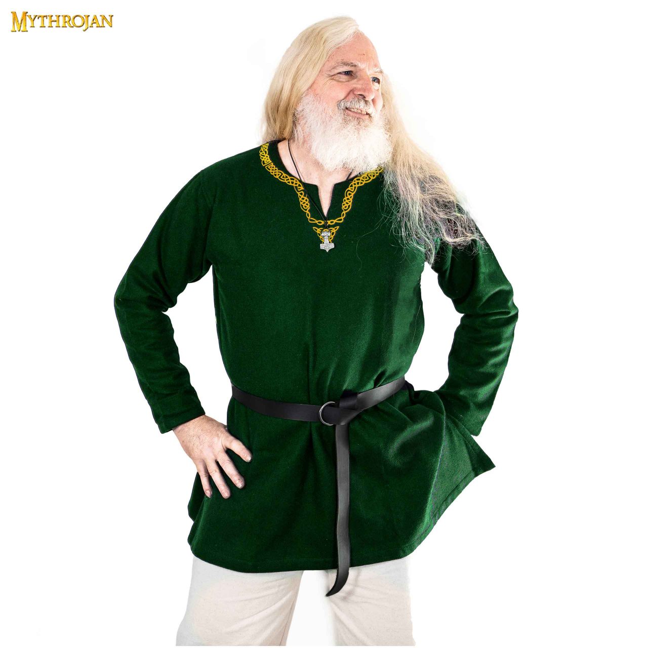 Túnica medieval de lana con bordado - imagen 18