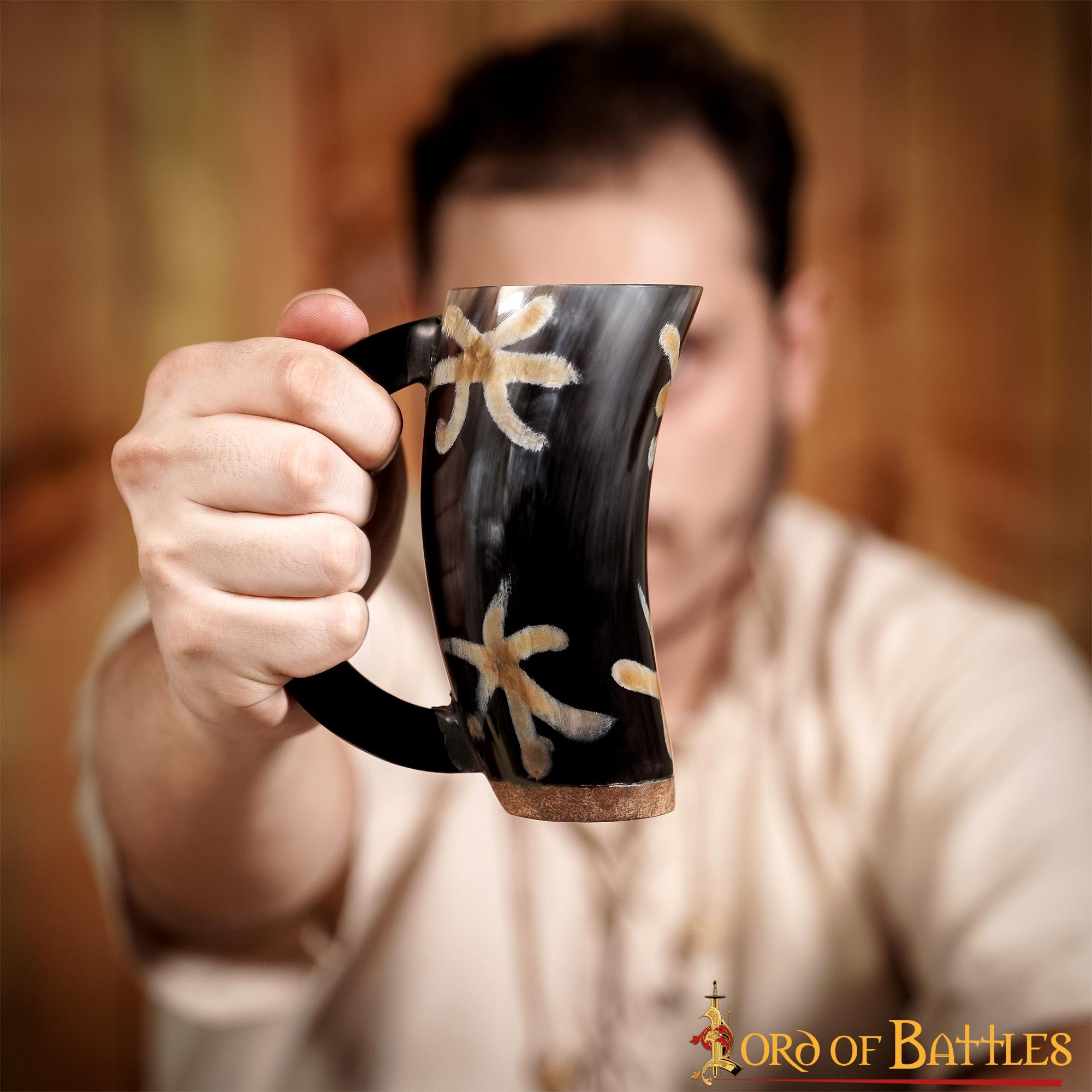 Cuerno vikingo para beber — cuerno de buey hecho a mano - imagen 2