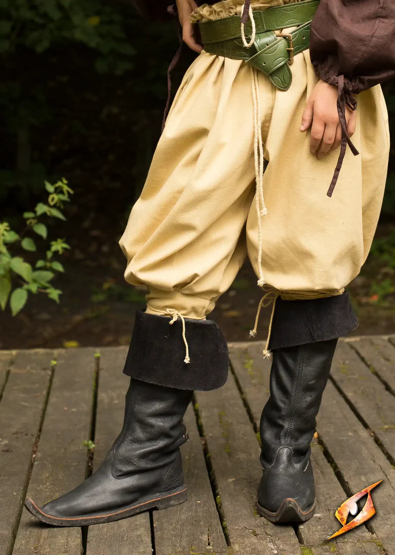 Botas Piratas de Cuero con Punta Medieval