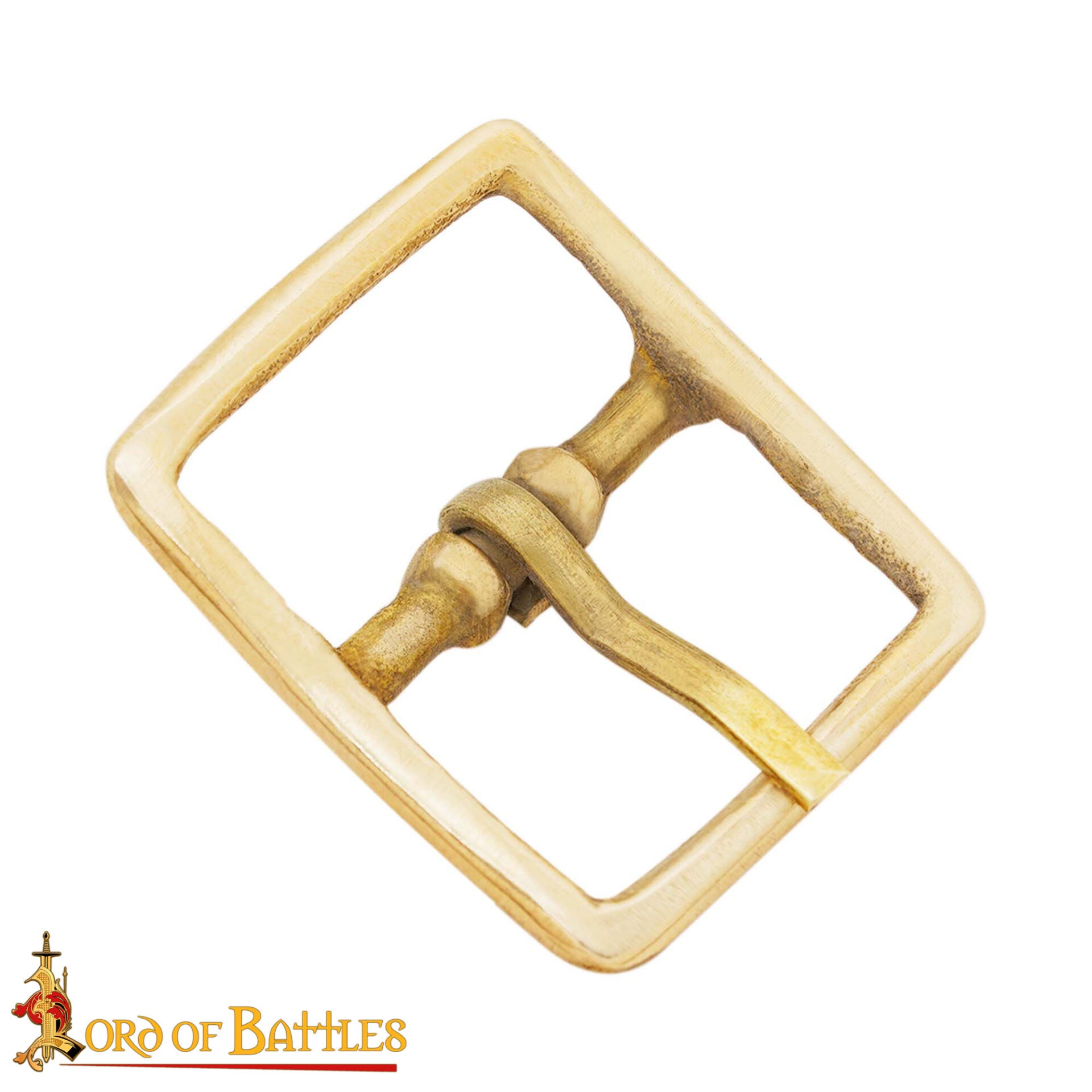 Imagen única de: Hebilla Medieval de Latón para Cinturón - Marco Rectangular Compacto