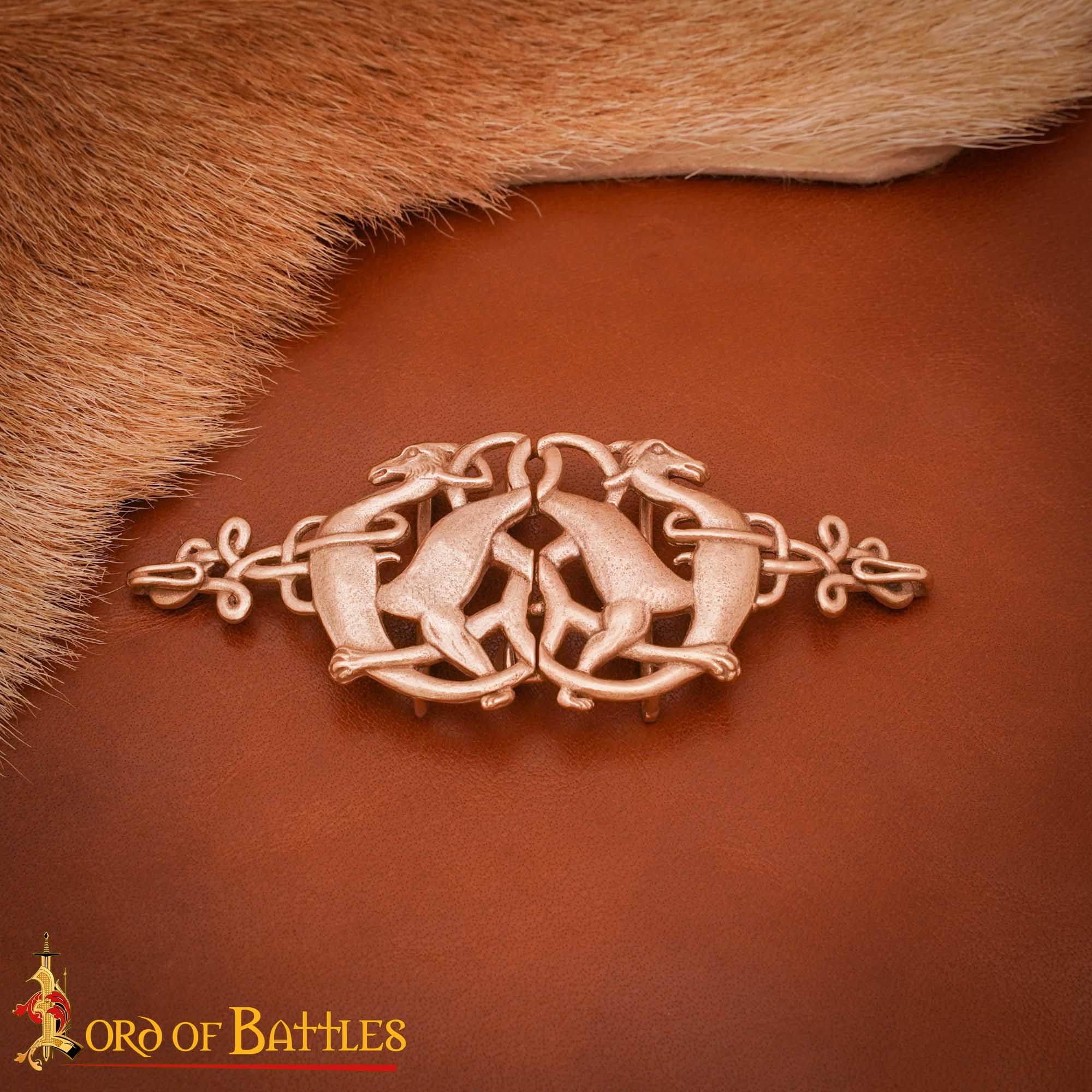 Broche de manto celta con ciervos en bronce – fundición a la cera perdida - imagen 8