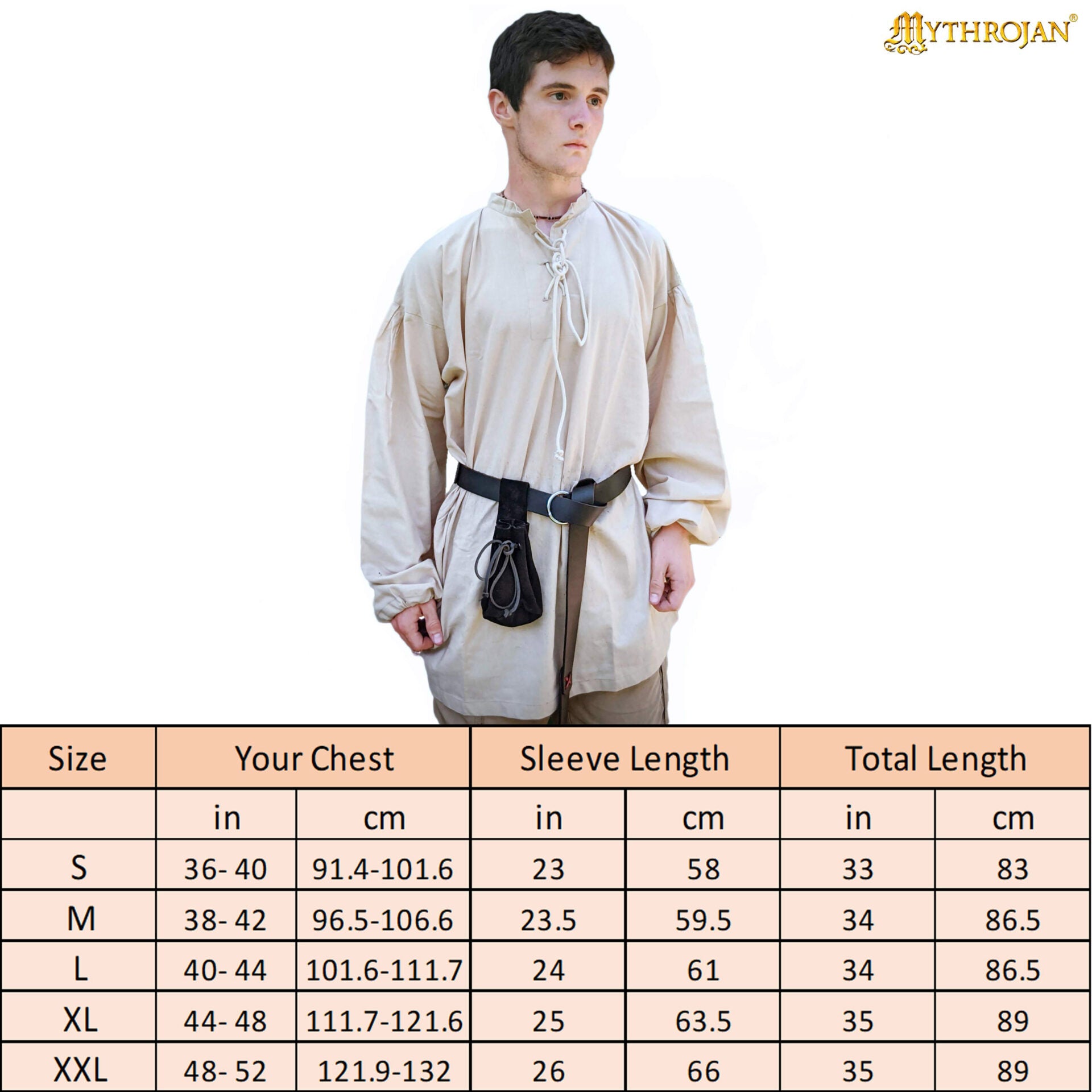 Camisa medieval de algodón con cordones - Aventurero - imagen 12