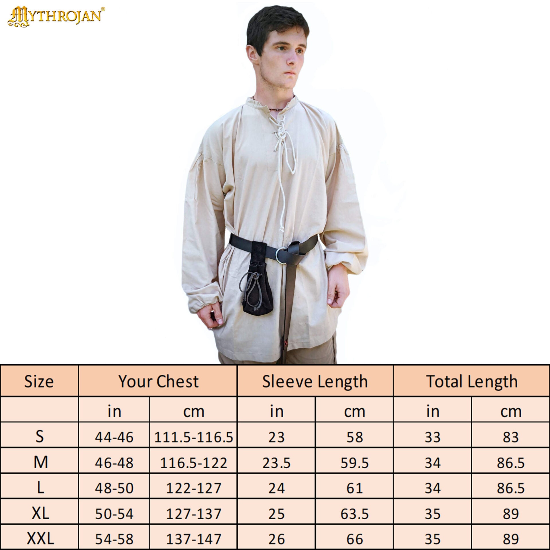 Camisa medieval de algodón con cordones - Aventurero - imagen 18