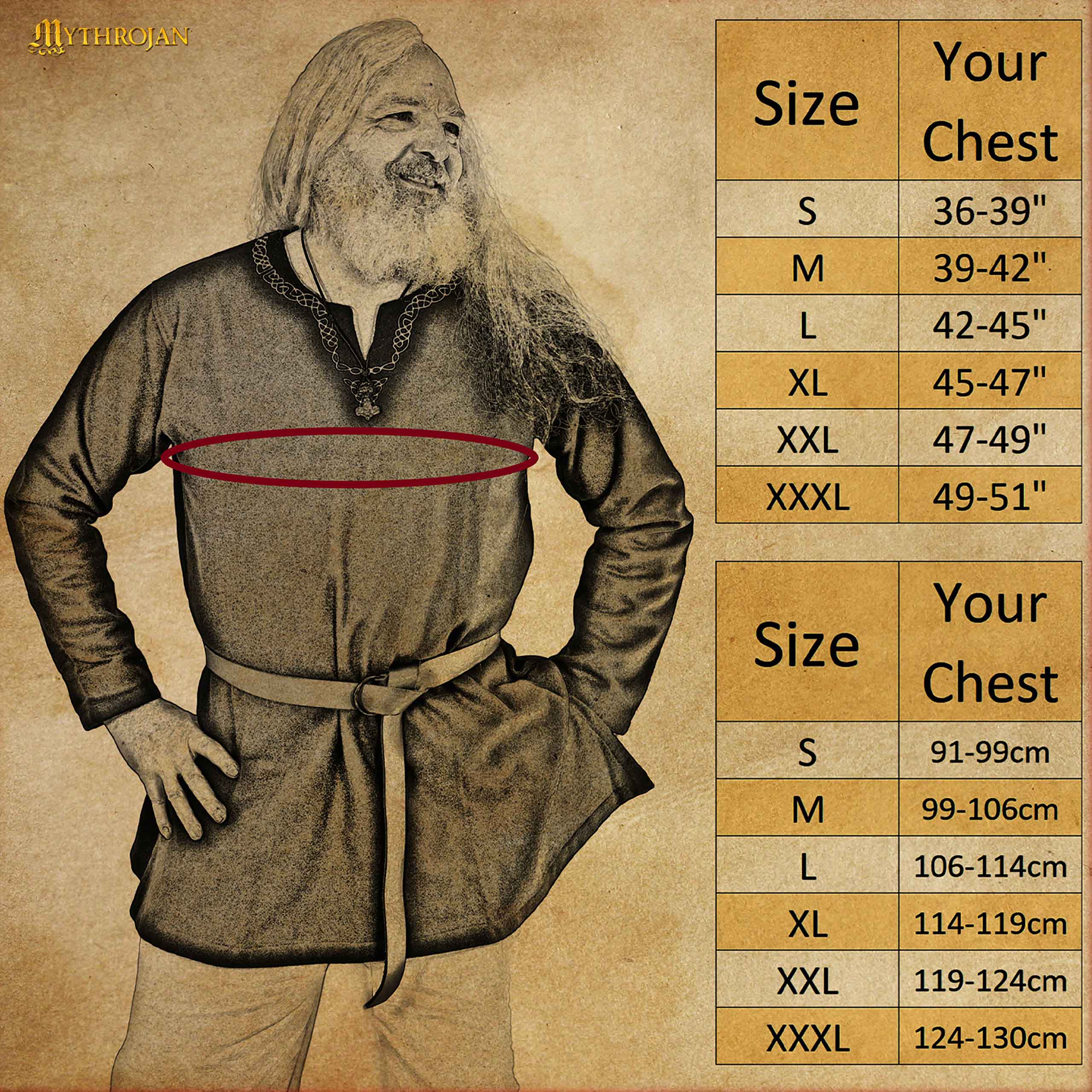Túnica medieval de lana con bordado - imagen 11