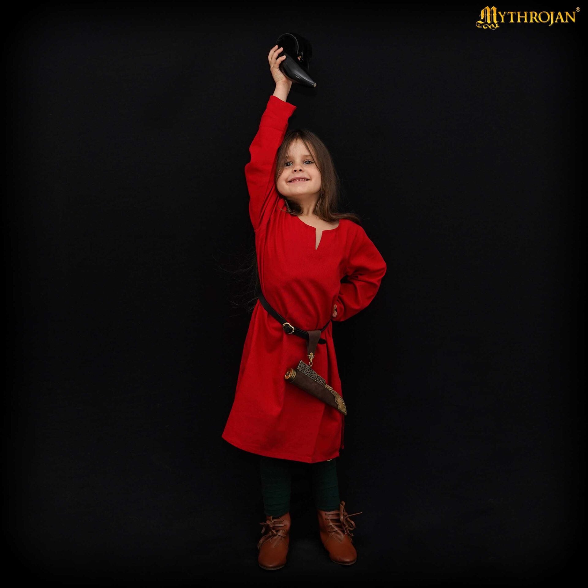 Túnica vikinga de algodón — Camisa renacentista nórdica - imagen 17