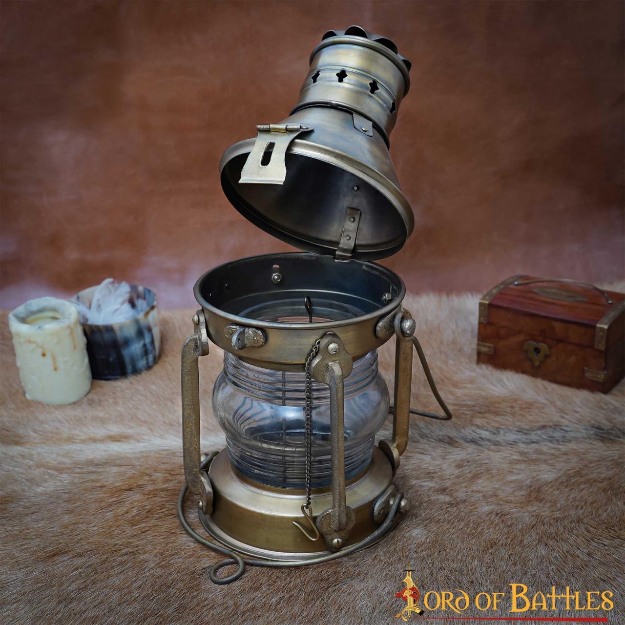 Imagen única de: Linterna de Aceite Rústica Vintage Retro Pure Brass