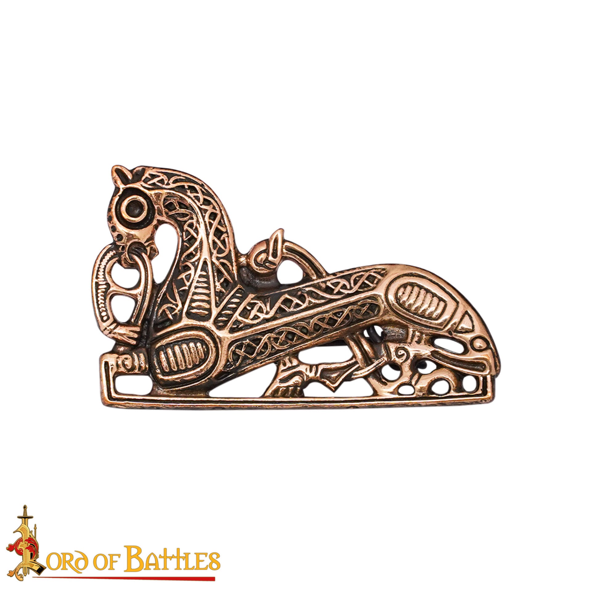 Imagen única de: Broche Vikingo con Forma de Caballo de Bronce Fundido a la Cera Perdida de los Siglos Ix-x