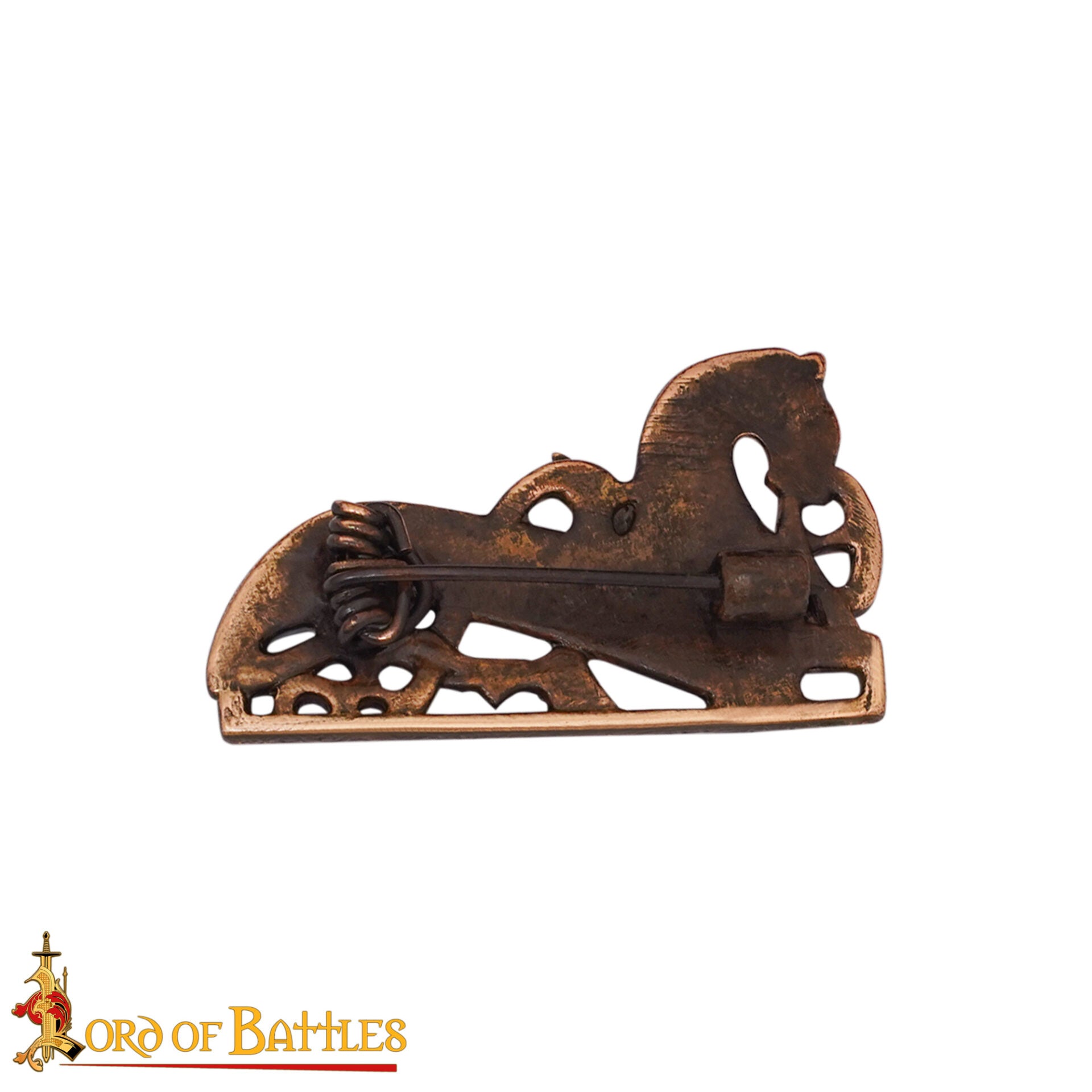 Imagen única de: Broche Vikingo con Forma de Caballo de Bronce Fundido a la Cera Perdida de los Siglos Ix-x