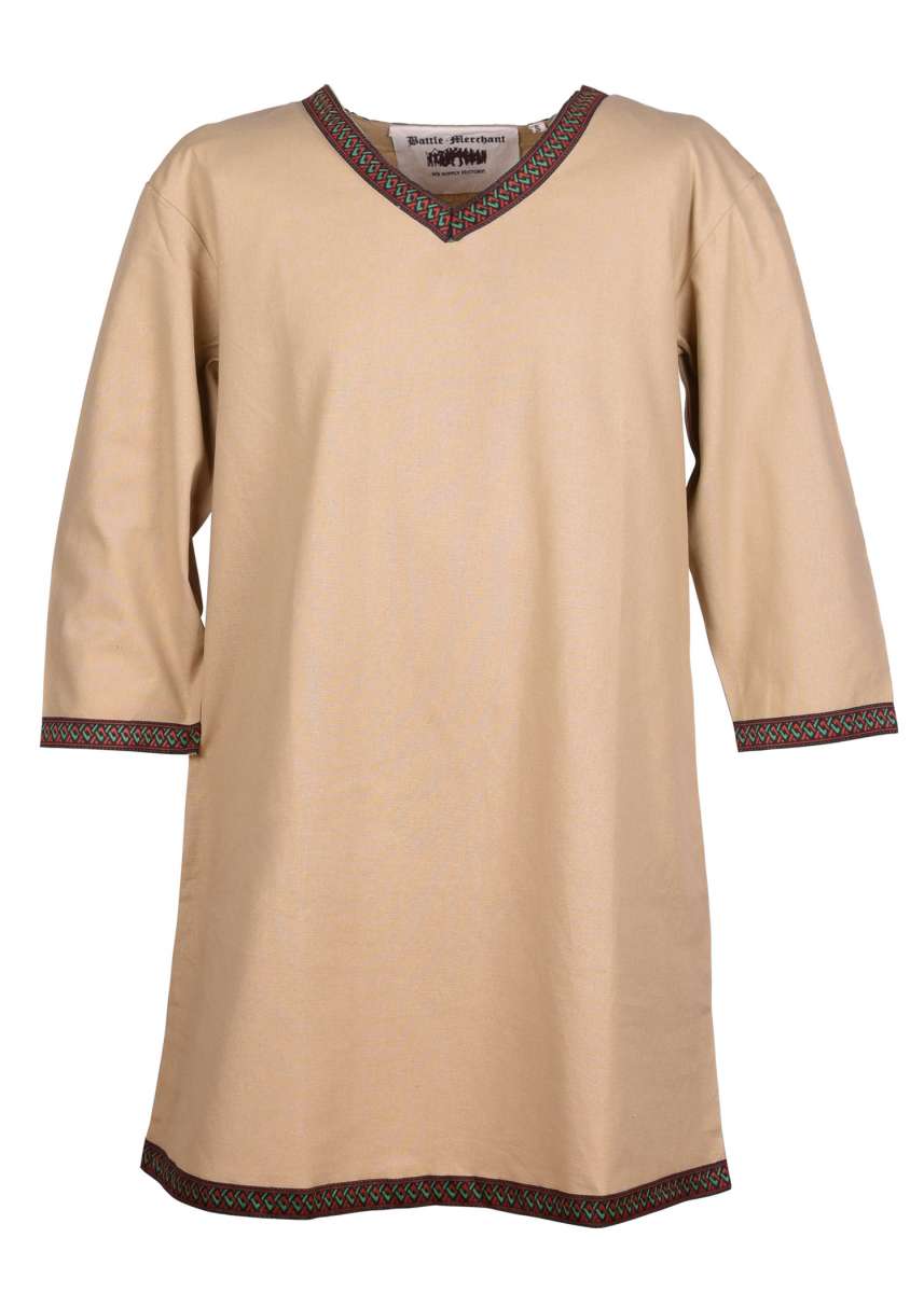 Túnica Vikinga De Algodón, Beige