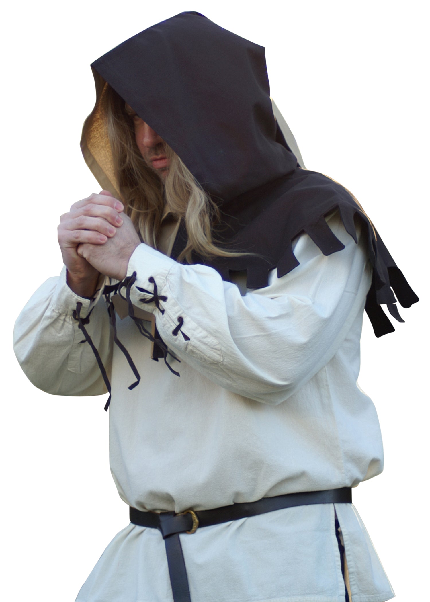 Imagen única de: Capucha Medieval Con Monturas, Beige/marrón