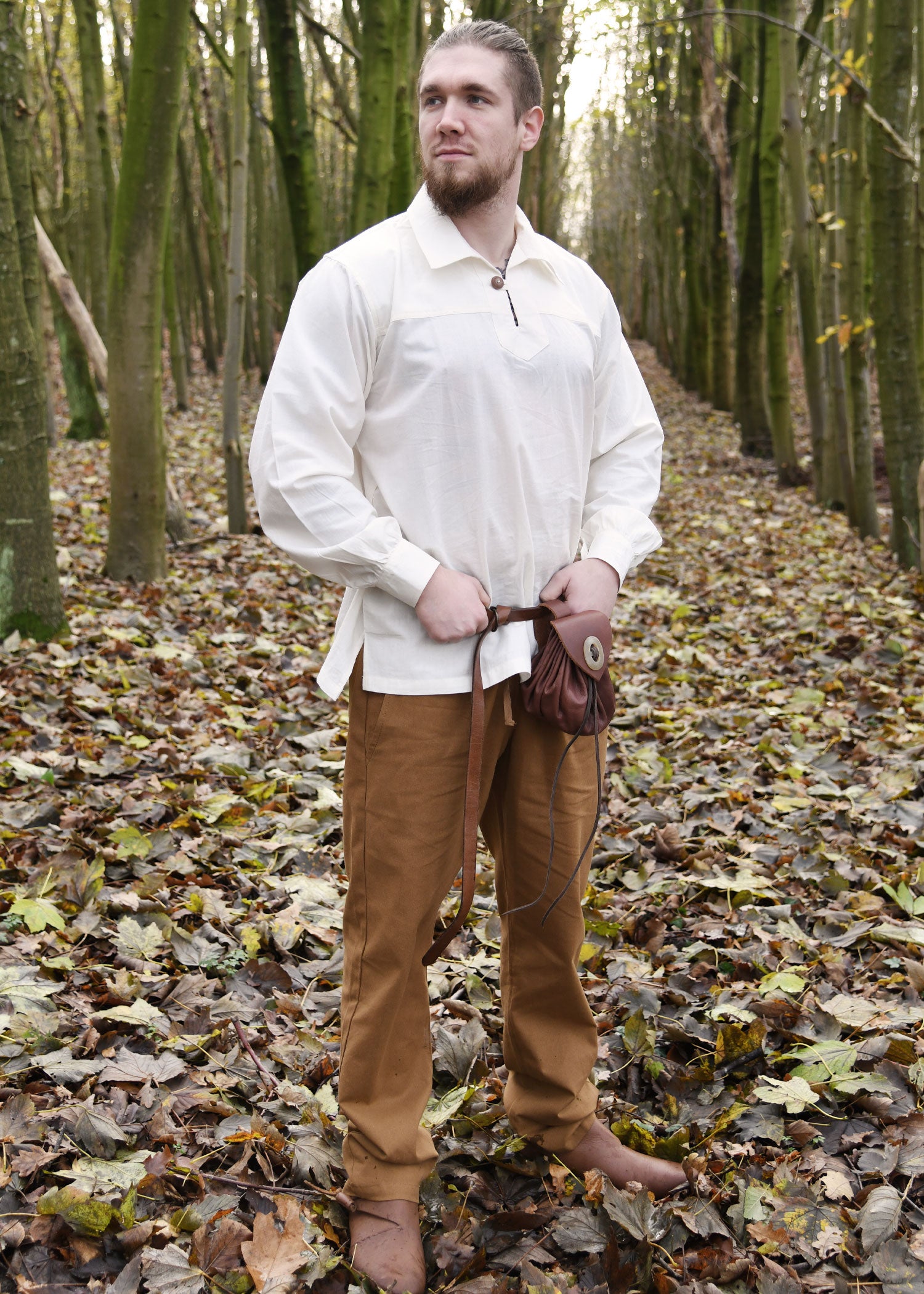 Imagen única de: Pantalón Medieval Sencillo Hagen, Beige Marrón