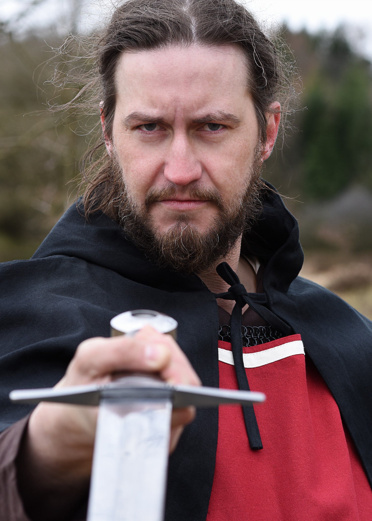 Imagen única de: Túnica Medieval Eckhart, Rojo/natural